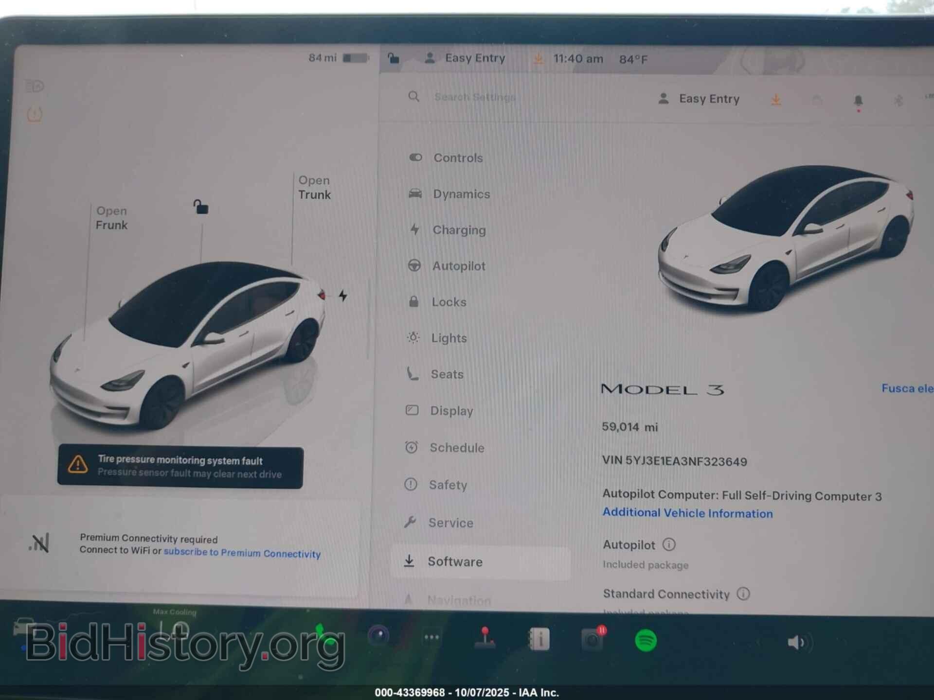 2022 TESLA MODEL 3 - VIN: 5YJ3E1EA3NF323649 - Фото 7