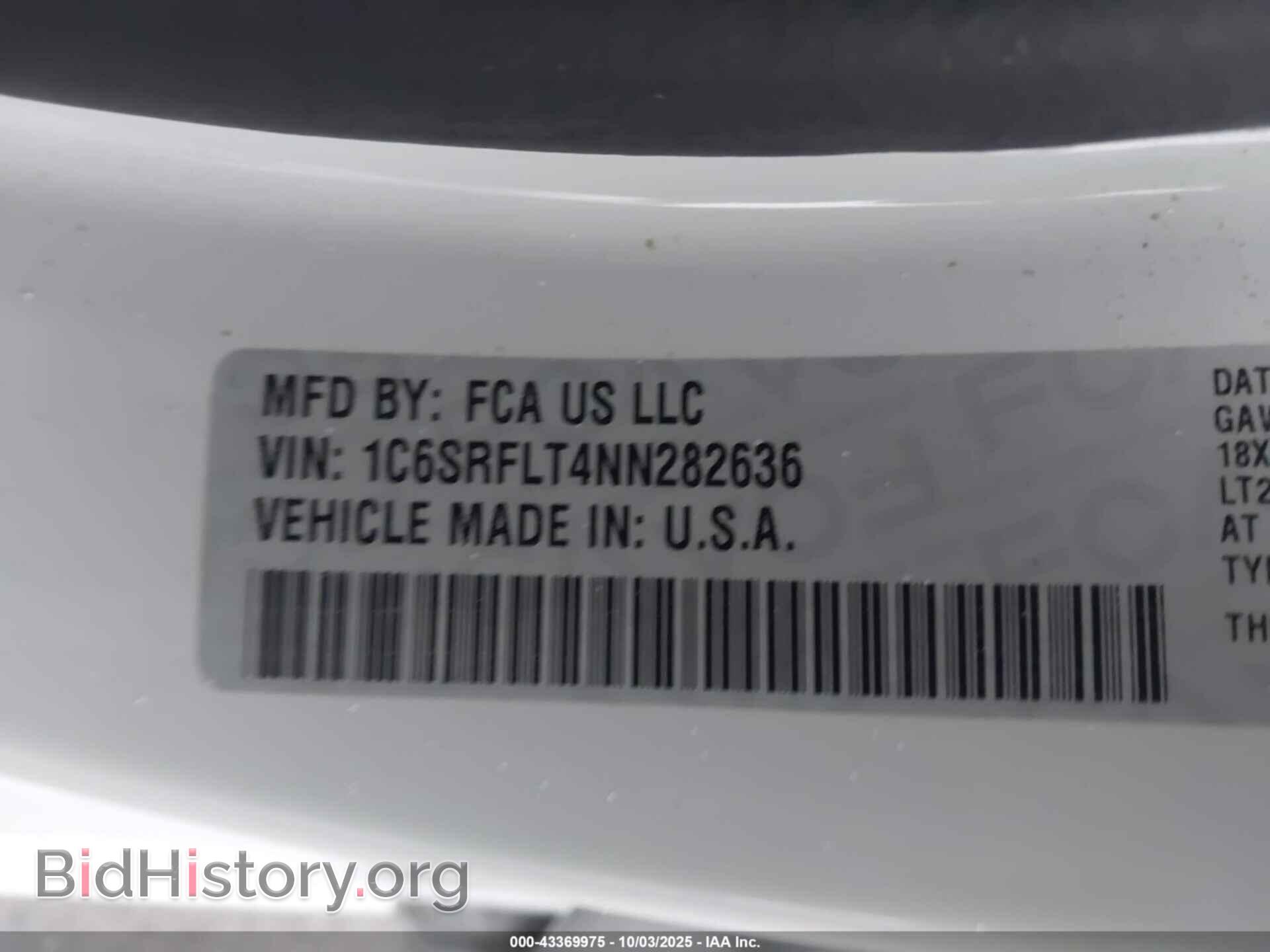2022 RAM 1500 - VIN: 1C6SRFLT4NN282636 - Фото 9