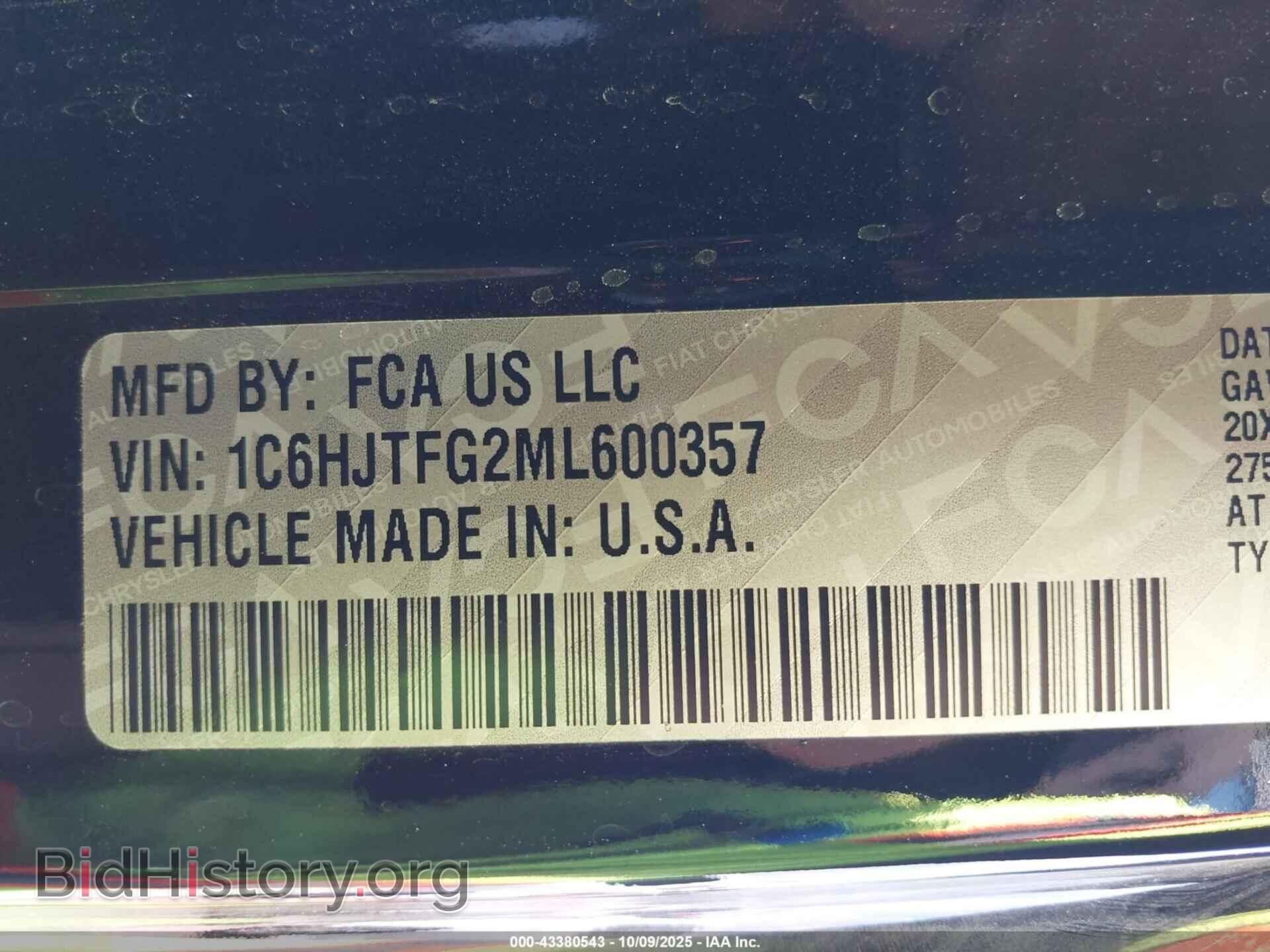 2021 JEEP GLADIATOR - VIN: 1C6HJTFG2ML600357 - Фото 9
