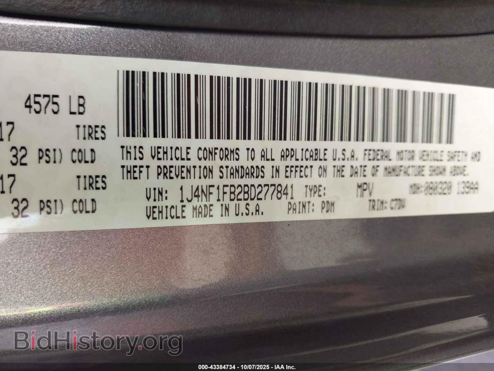 2011 JEEP COMPASS - VIN: 1J4NF1FB2BD277841 - Photo 9