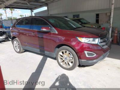 2018 Ford EDGE Titanium, burgundy — VIN 2FMPK3K96JBC25055, IAAI