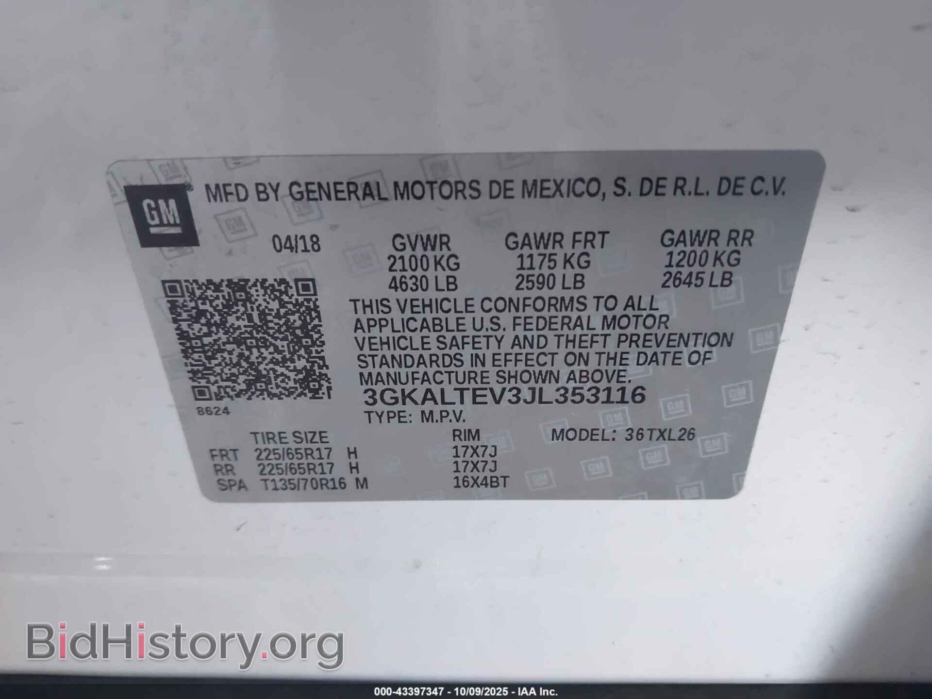 2018 GMC TERRAIN - VIN: 3GKALTEV3JL353116 - Фото 9