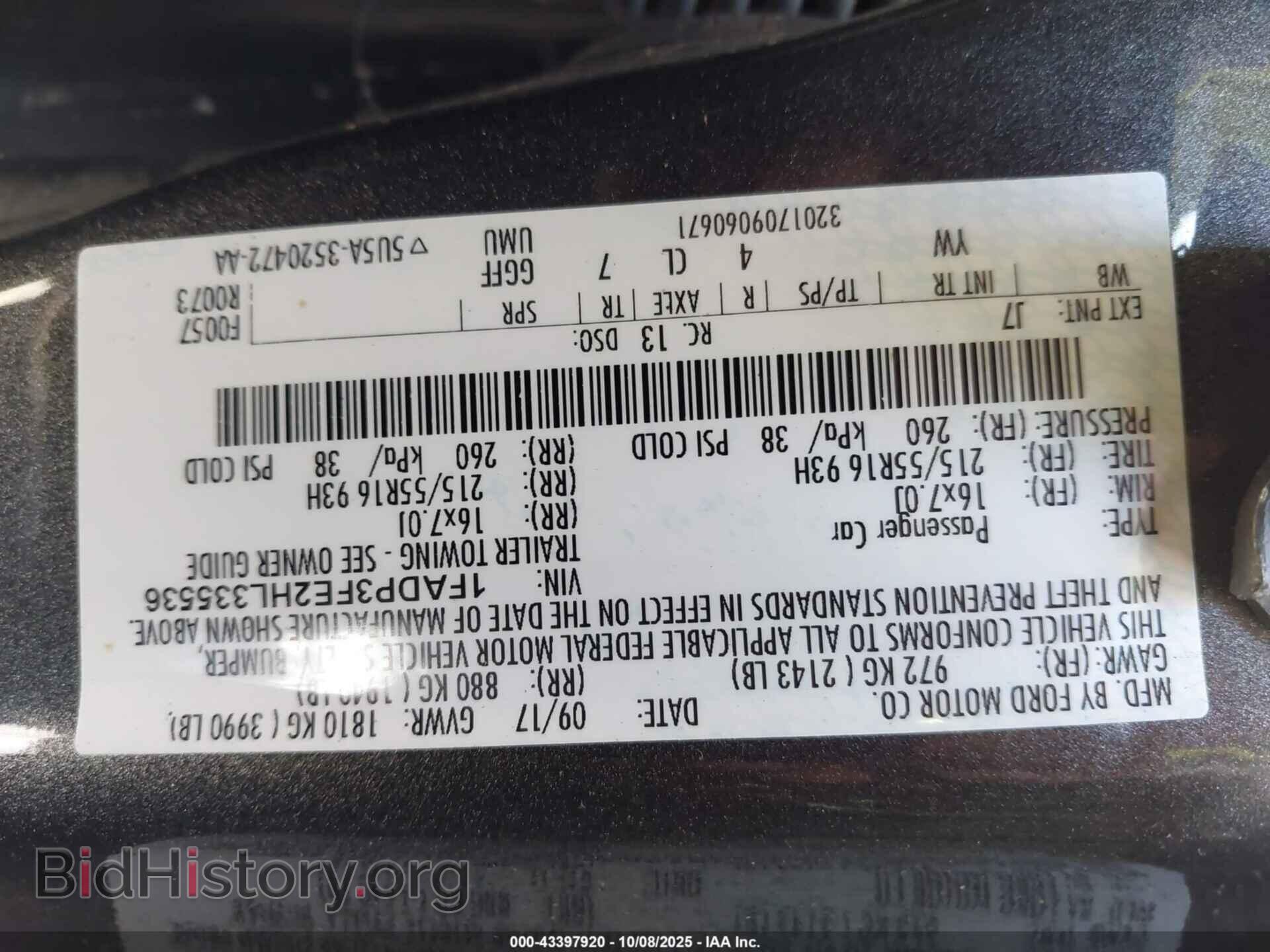 2017 FORD FOCUS - VIN: 1FADP3FE2HL335536 - Фото 9