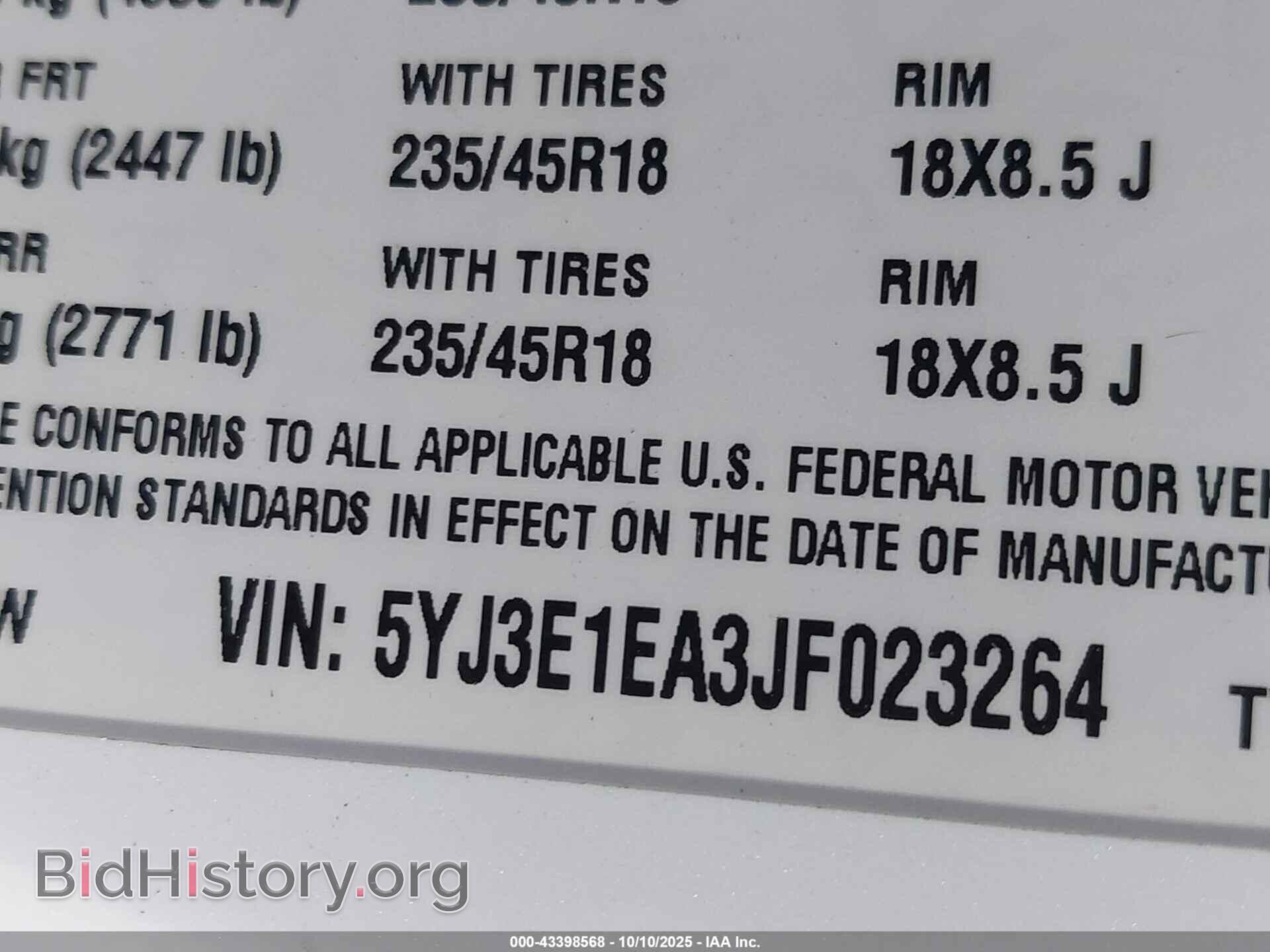 2018 TESLA MODEL 3 - VIN: 5YJ3E1EA3JF023264 - Photo 9