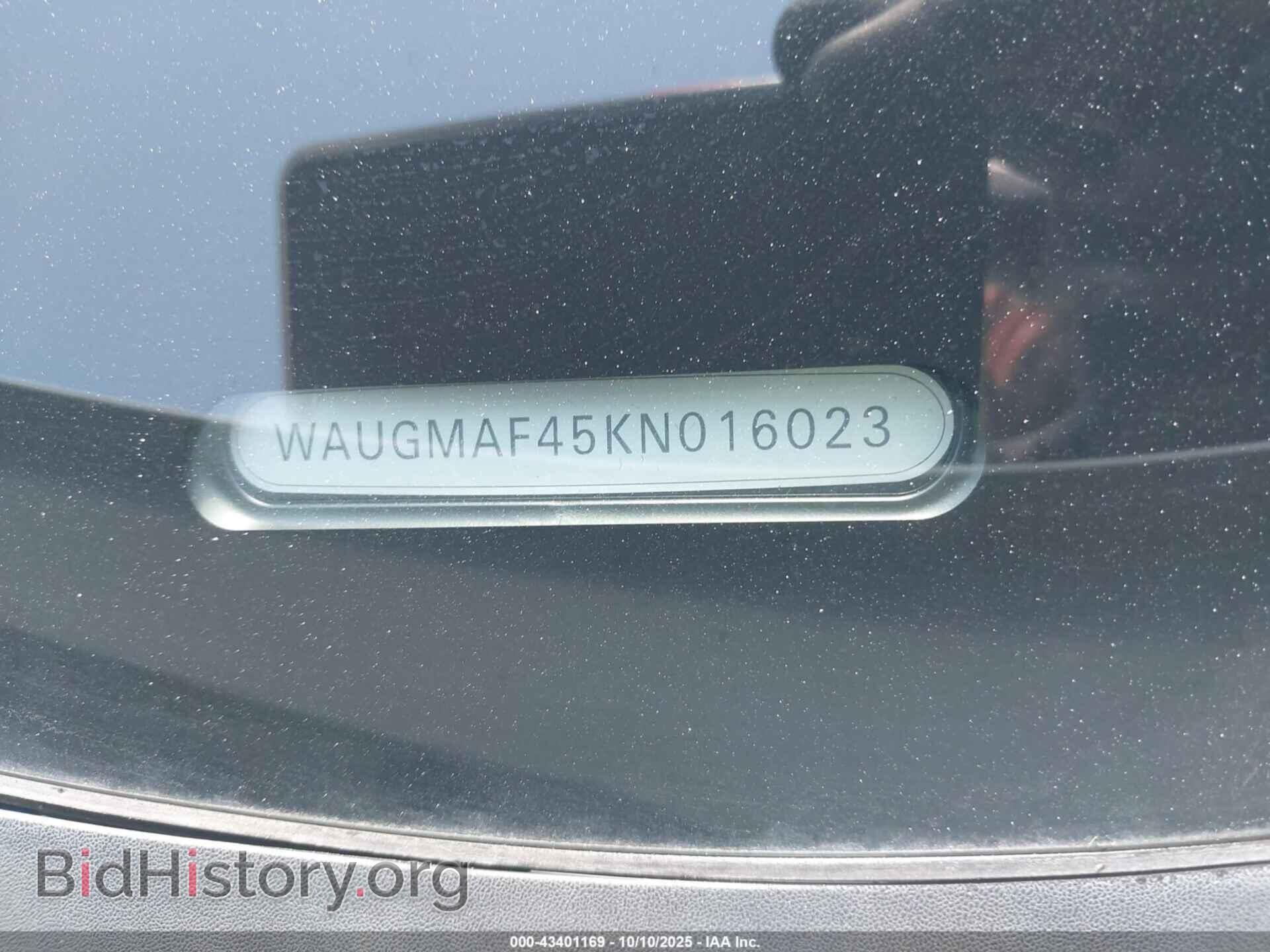 2019 AUDI A4 - VIN: WAUGMAF45KN016023 - Фото 9
