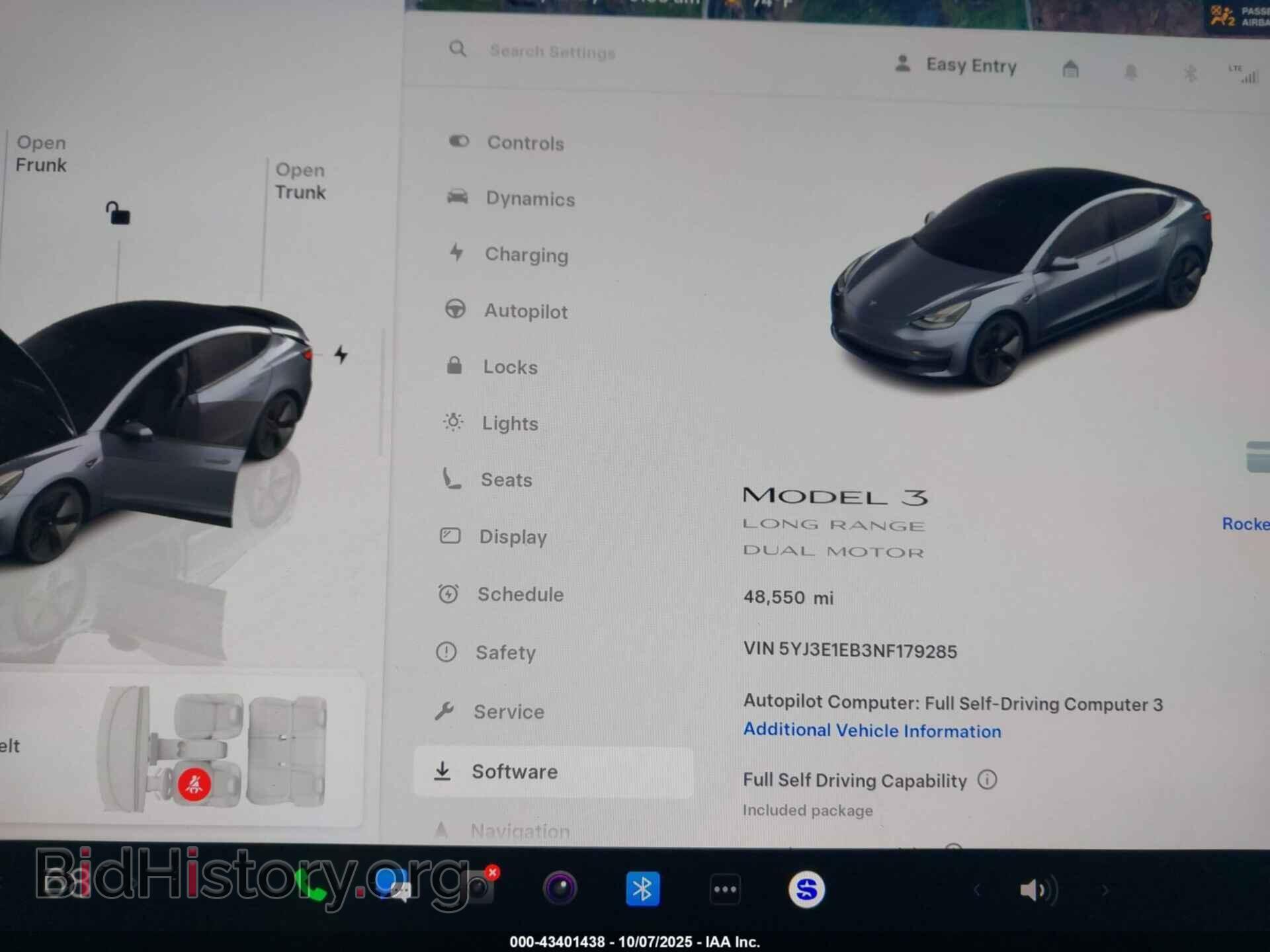 2022 TESLA MODEL 3 - VIN: 5YJ3E1EB3NF179285 - Фото 7