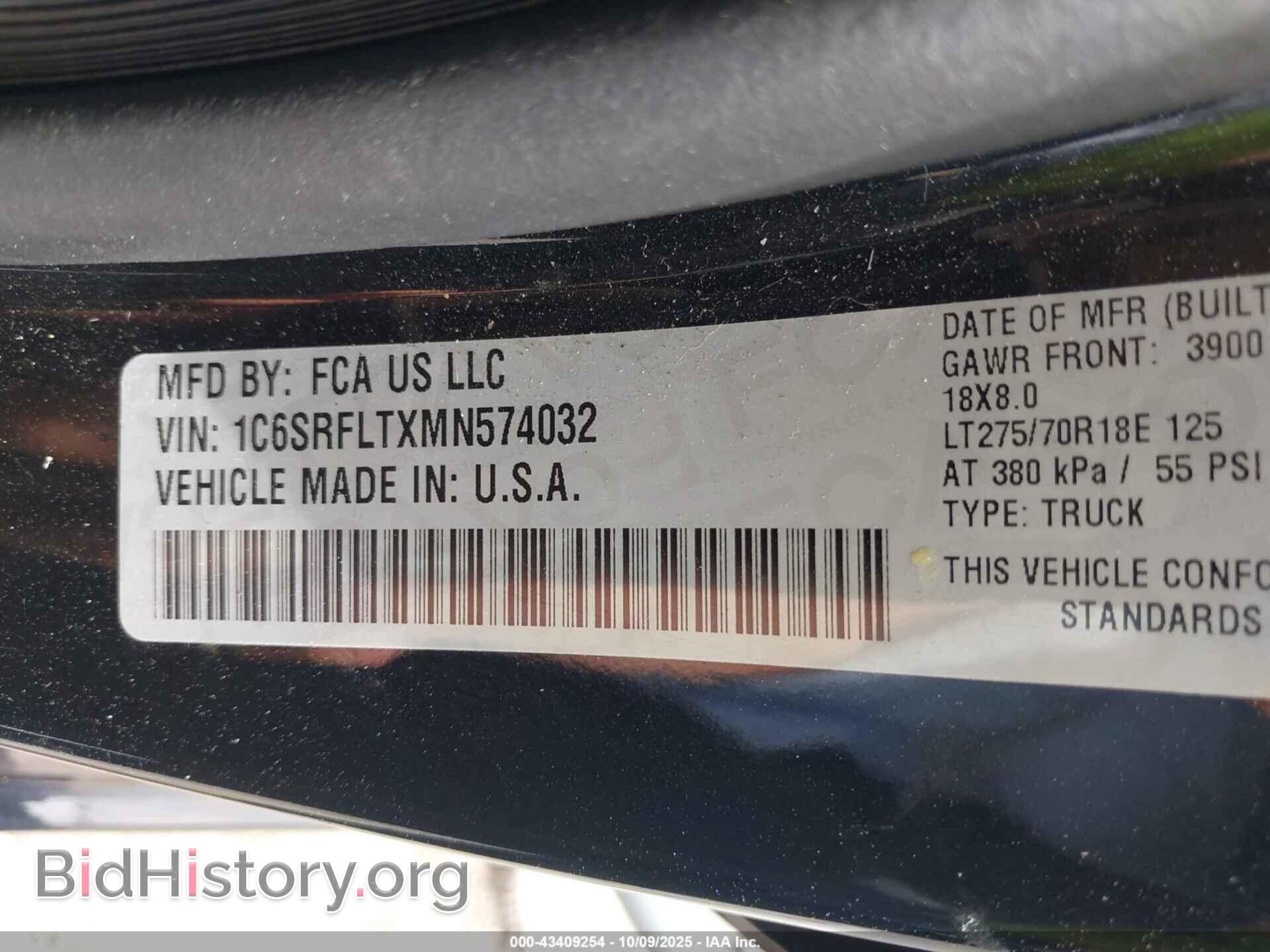 2021 RAM 1500 - VIN: 1C6SRFLTXMN574032 - Фото 9
