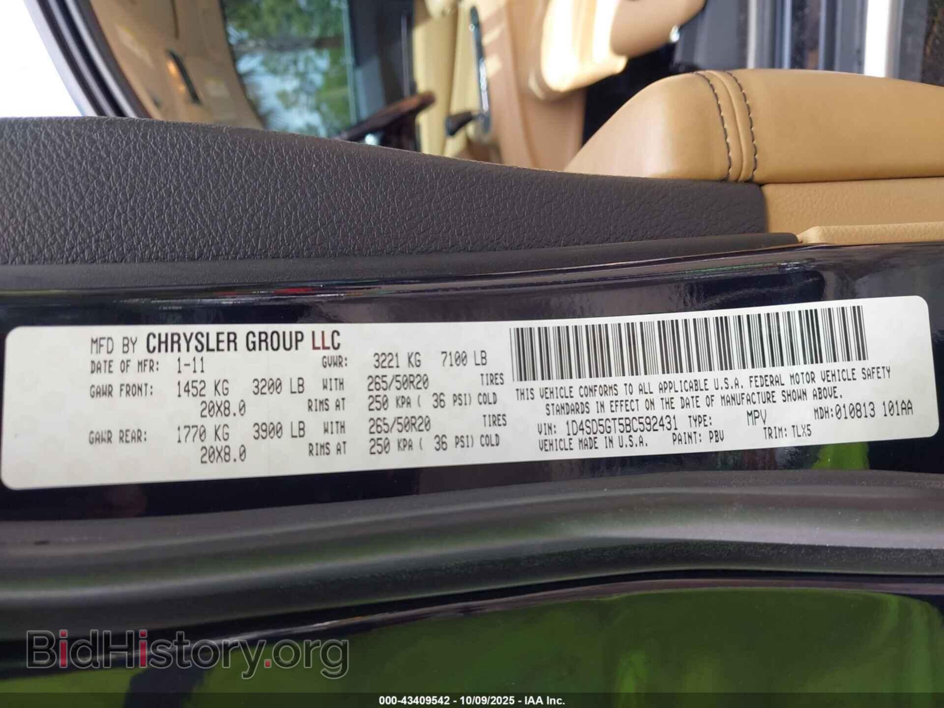 2011 DODGE DURANGO - VIN: 1D4SD5GT5BC592431 - Photo 9
