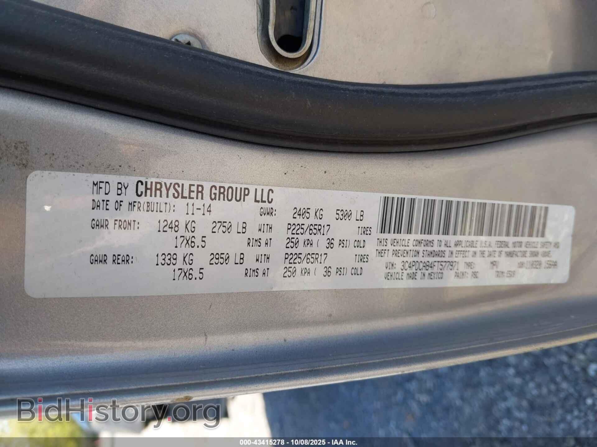2015 DODGE JOURNEY - VIN: 3C4PDCAB4FT577971 - Фото 9