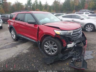 2022 Ford EXPLORER XLT, red — VIN 1FMSK8DH0NGA80668, IAAI