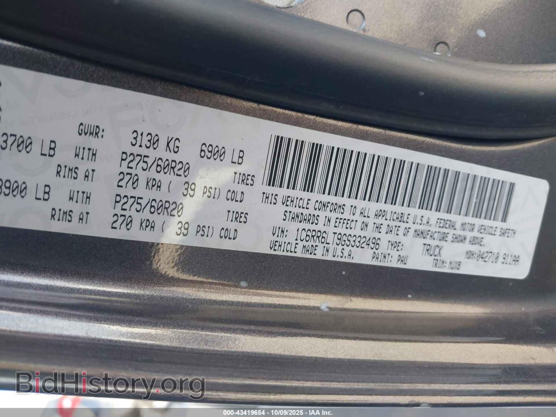2016 RAM 1500 - VIN: 1C6RR6LT9GS332496 - Фото 9