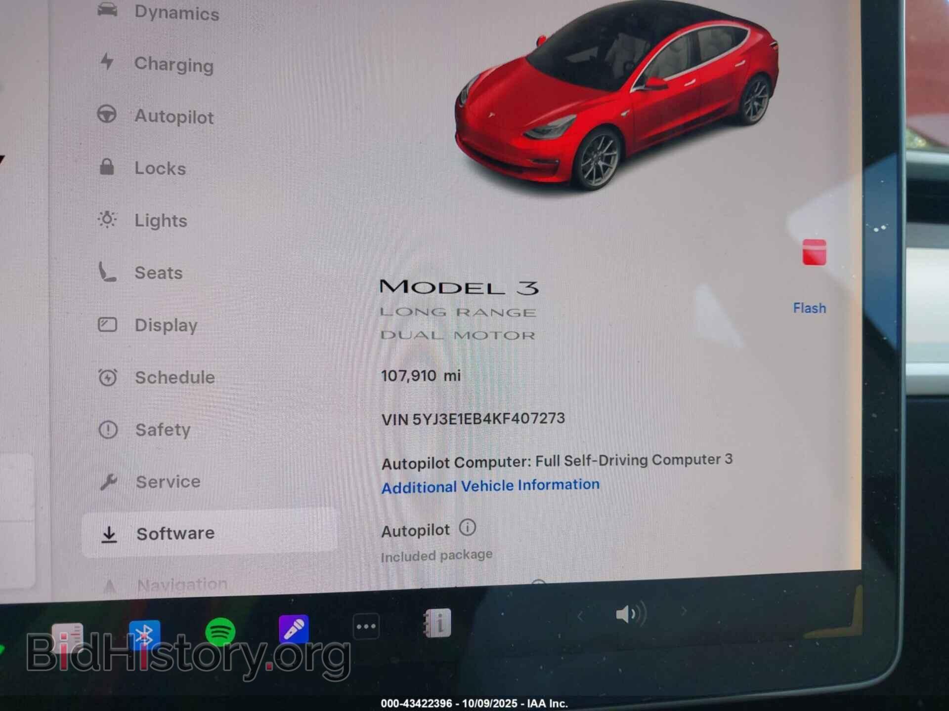 2019 TESLA MODEL 3 - VIN: 5YJ3E1EB4KF407273 - Фото 7