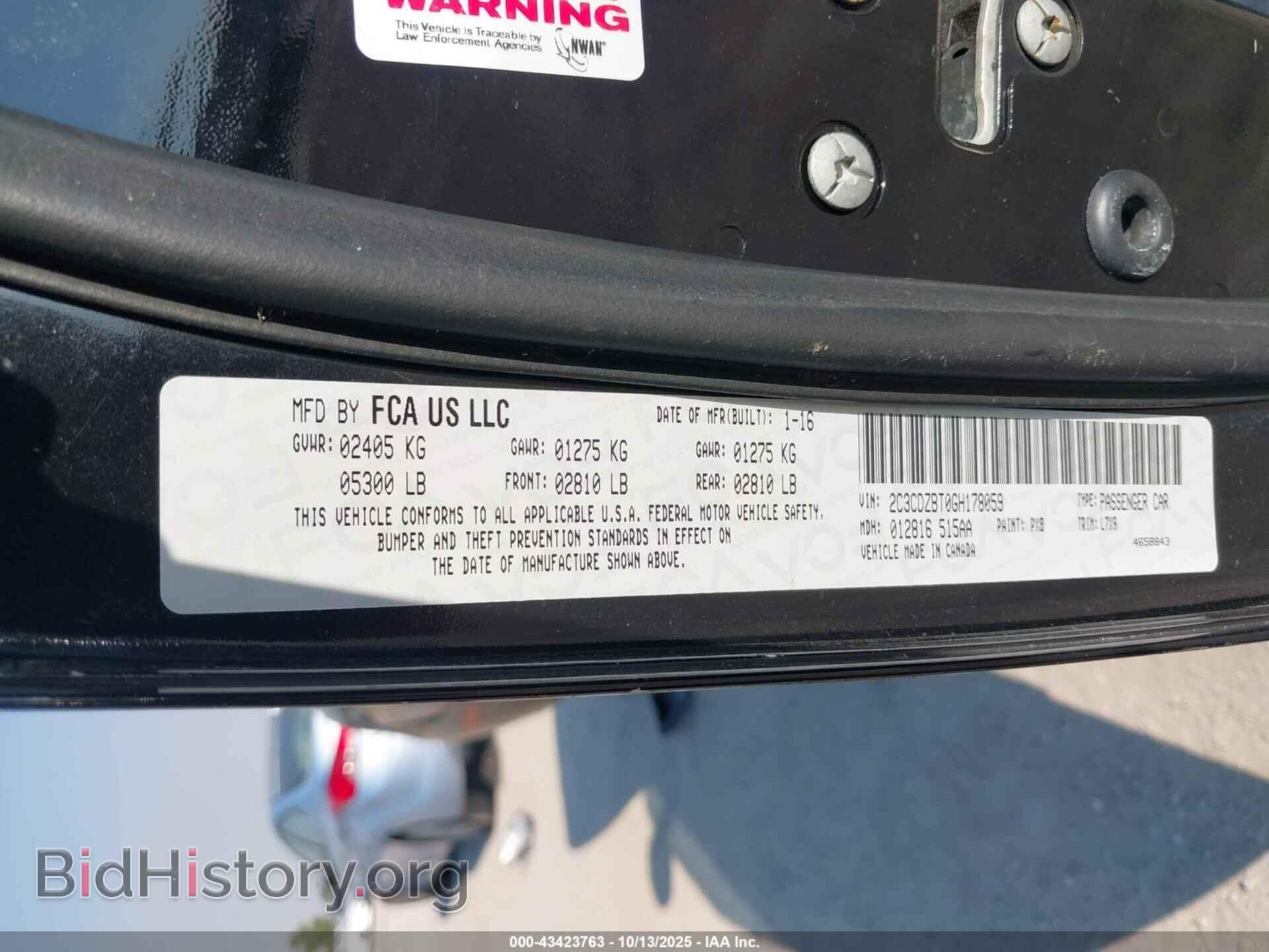 2016 DODGE CHALLENGER - VIN: 2C3CDZBT0GH178059 - Фото 9