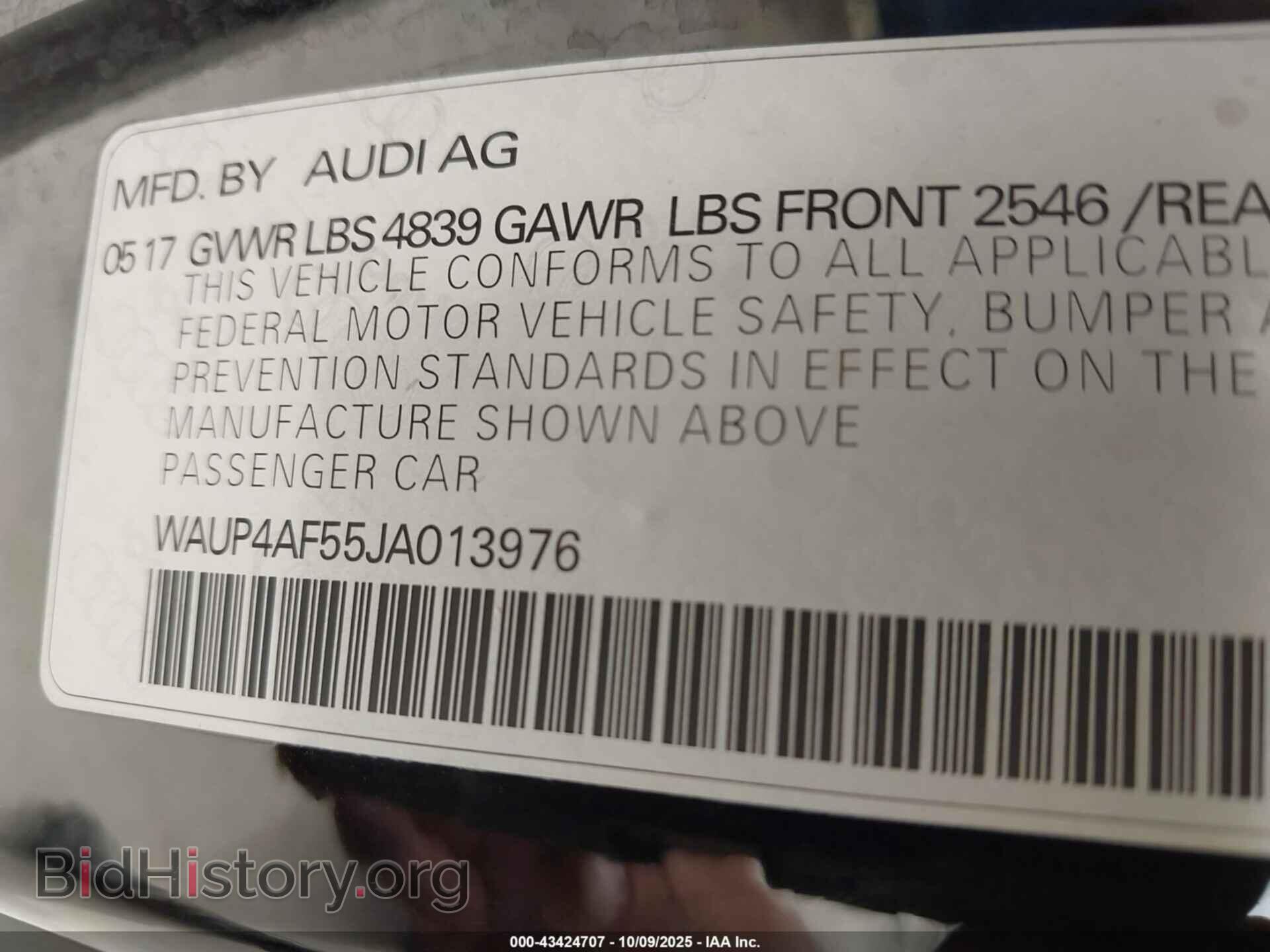 2018 AUDI S5 - VIN: WAUP4AF55JA013976 - Фото 9
