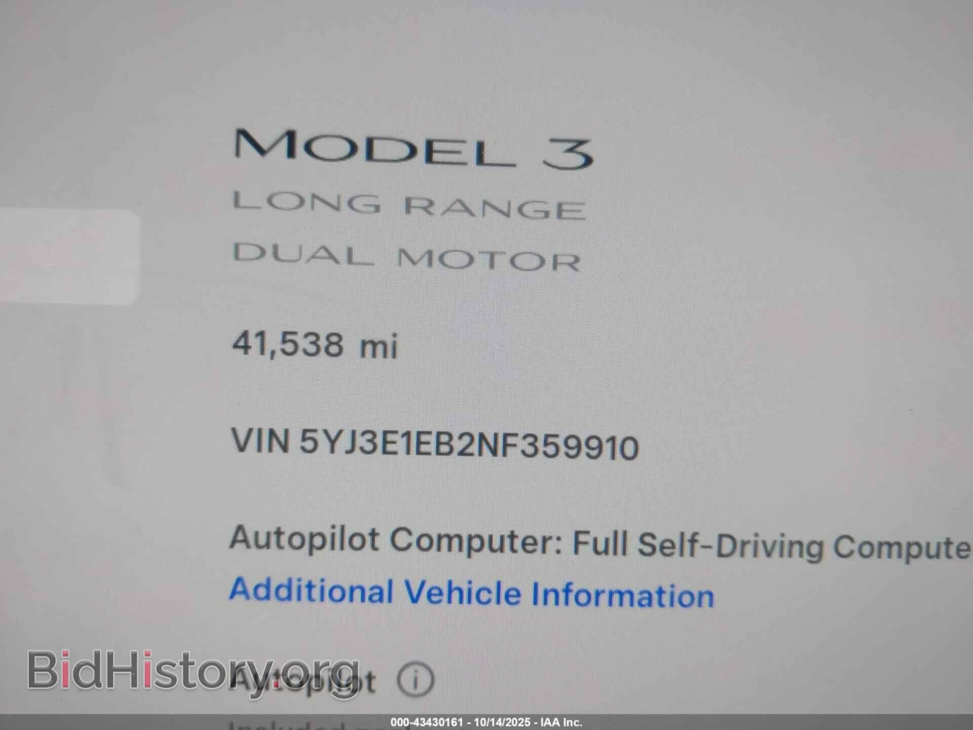 2022 TESLA MODEL 3 - VIN: 5YJ3E1EB2NF359910 - Фото 16