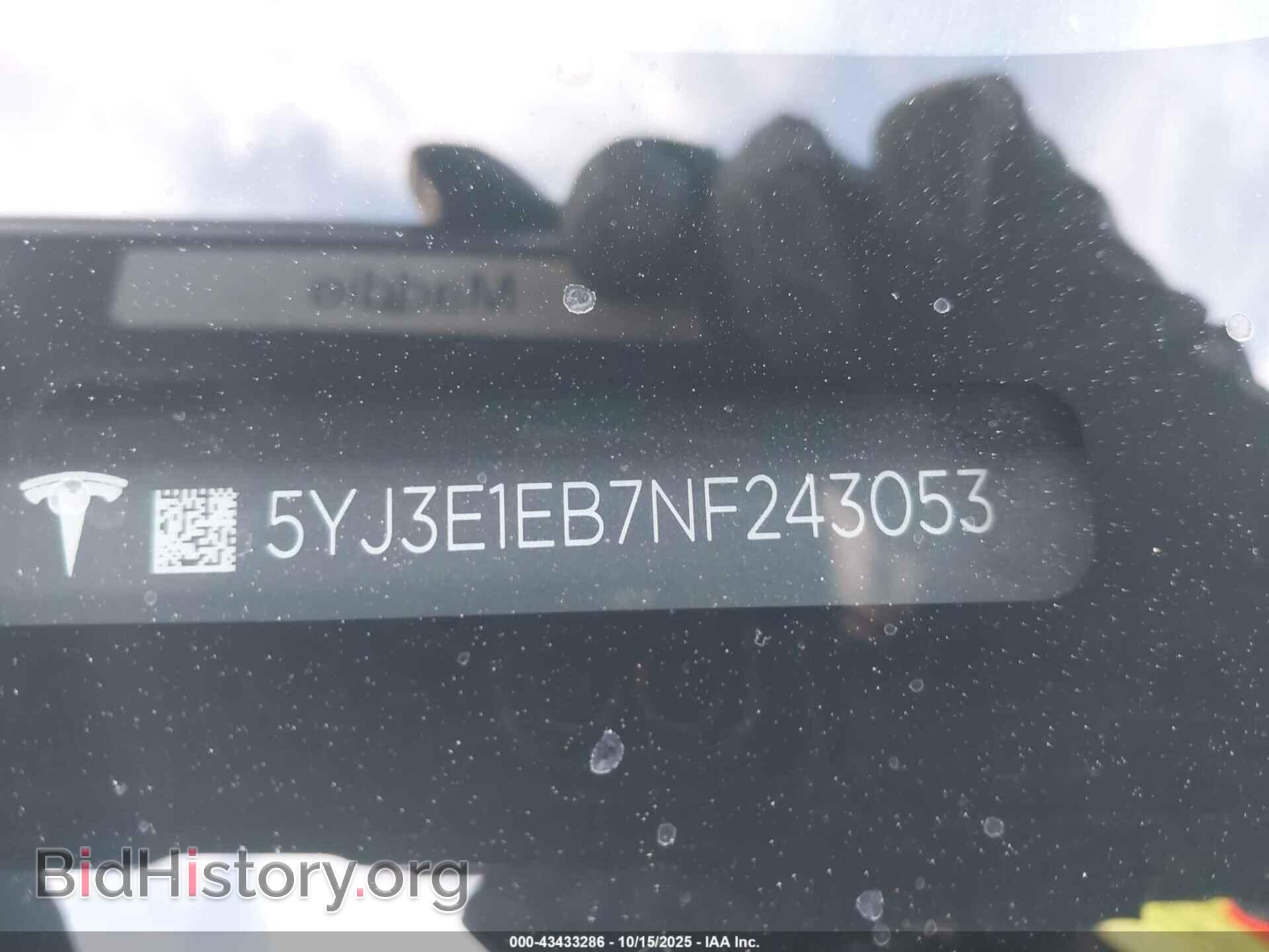 2022 TESLA MODEL 3 - VIN: 5YJ3E1EB7NF243053 - Фото 9