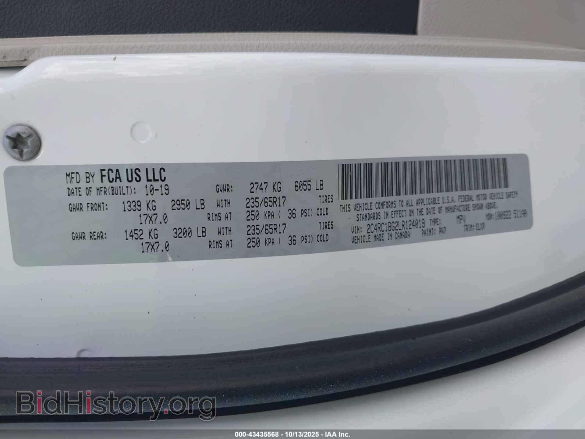 2020 CHRYSLER PACIFICA - VIN: 2C4RC1BG2LR124019 - Photo 9