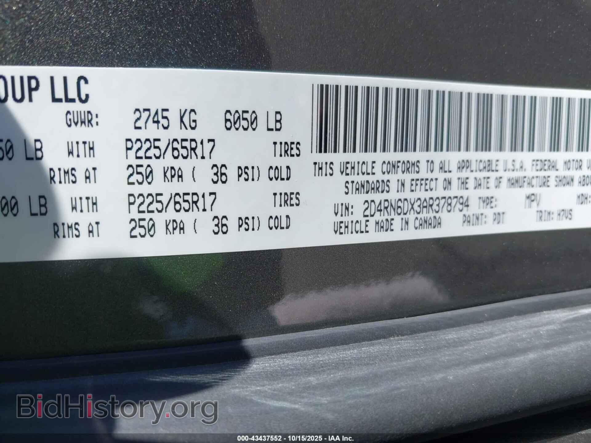 2010 DODGE GRAND CARAVAN - VIN: 2D4RN6DX3AR378794 - Фото 9