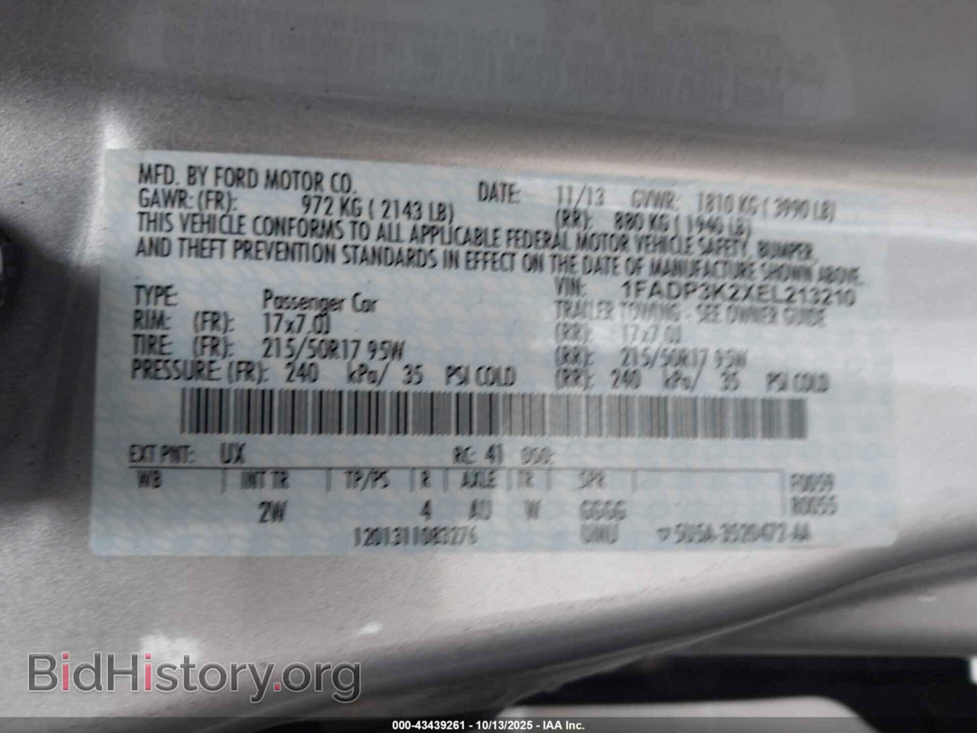 2014 FORD FOCUS - VIN: 1FADP3K2XEL213210 - Photo 9
