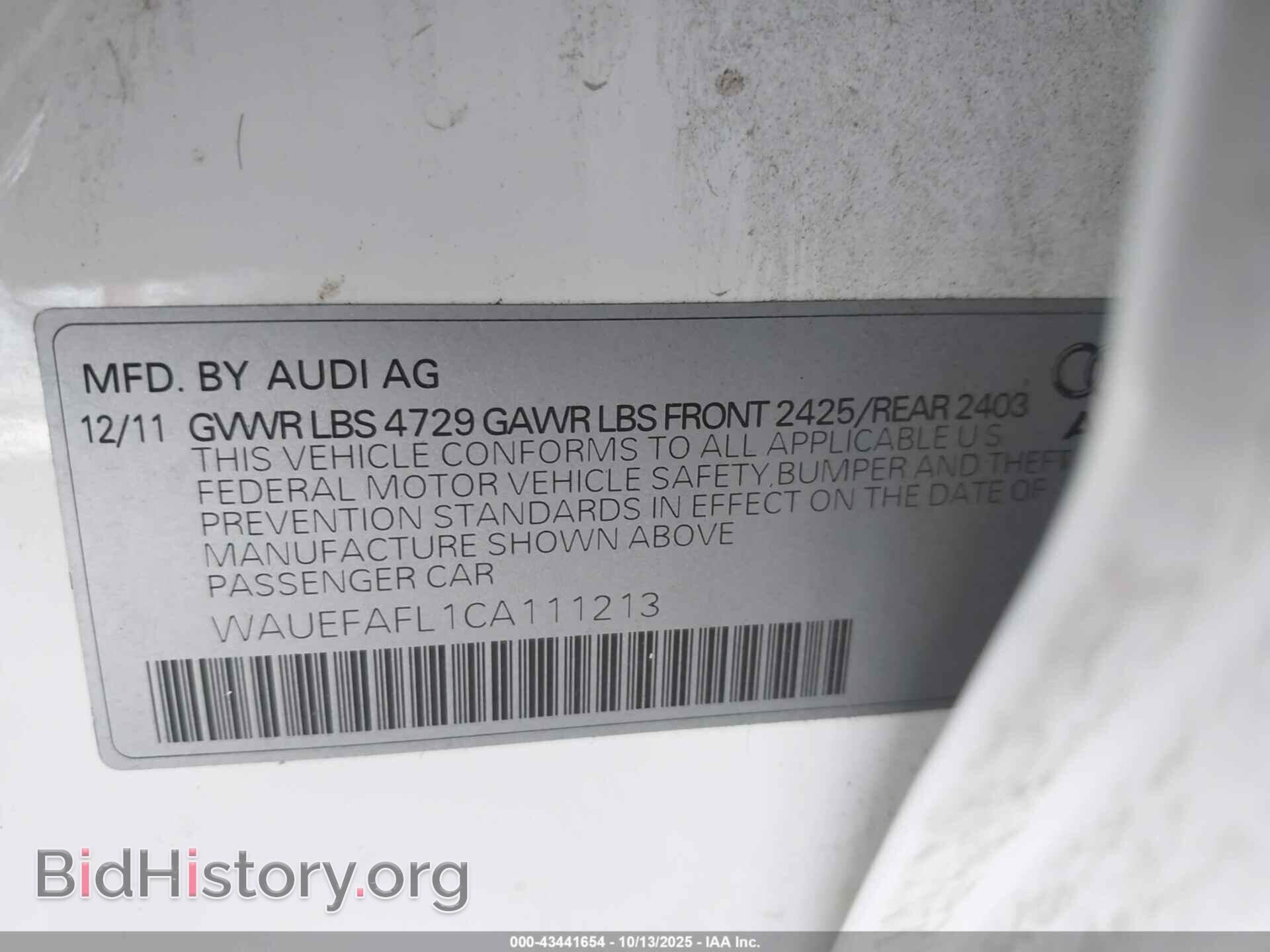 2012 AUDI A4 - VIN: WAUEFAFL1CA111213 - Фото 9