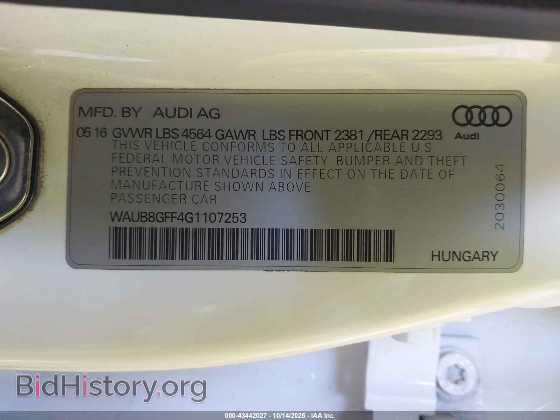 2016 AUDI A3 - VIN: WAUB8GFF4G1107253 - Фото 9