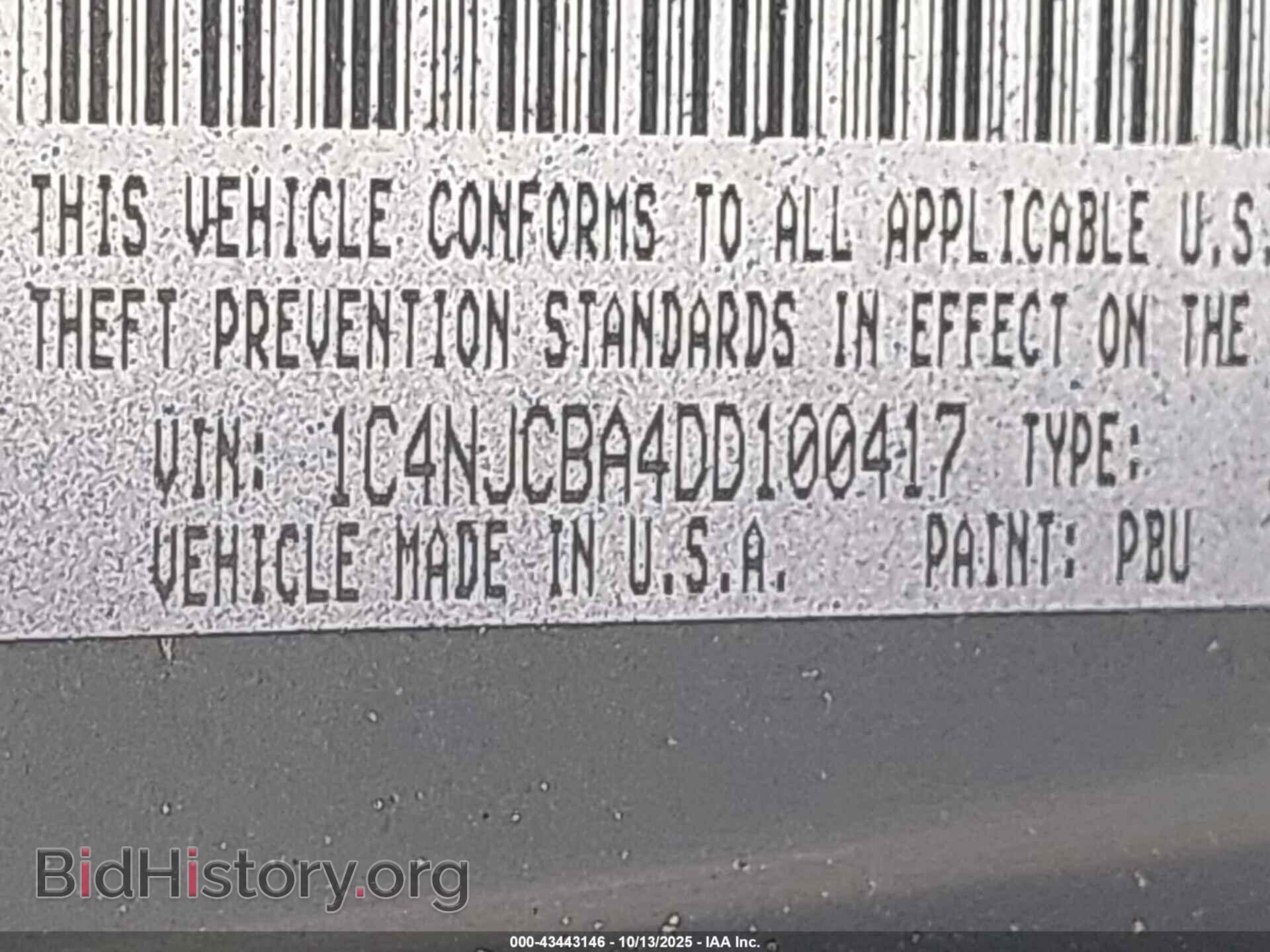 2013 JEEP COMPASS - VIN: 1C4NJCBA4DD100417 - Фото 9