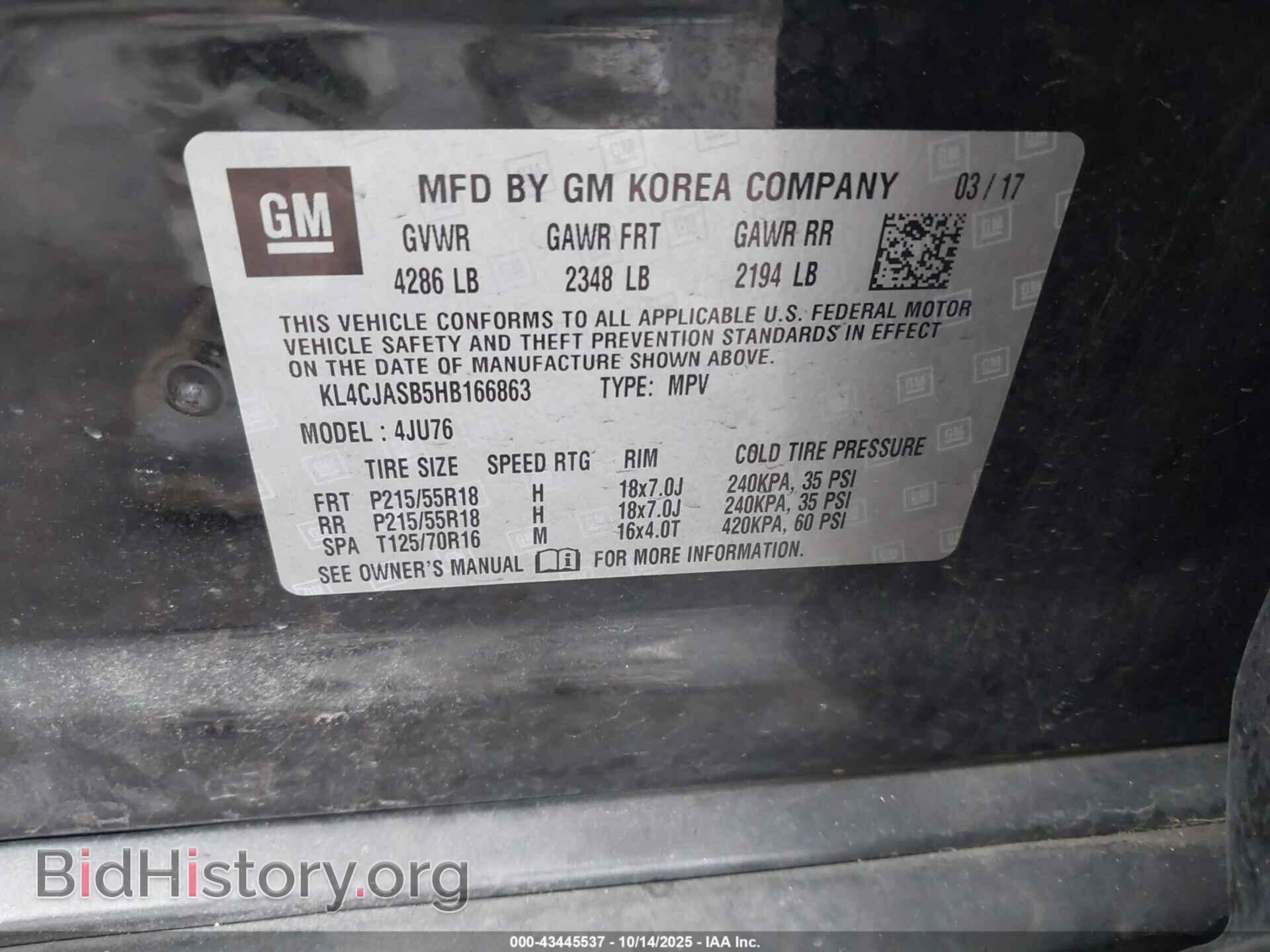 2017 BUICK ENCORE - VIN: KL4CJASB5HB166863 - Photo 9