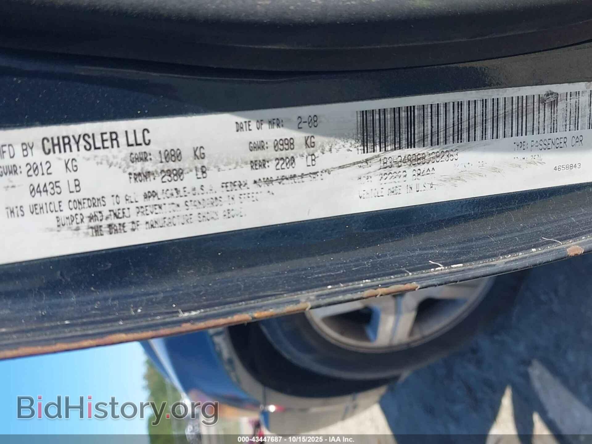 2008 DODGE CALIBER - VIN: 1B3HB48B88D692363 - Фото 9
