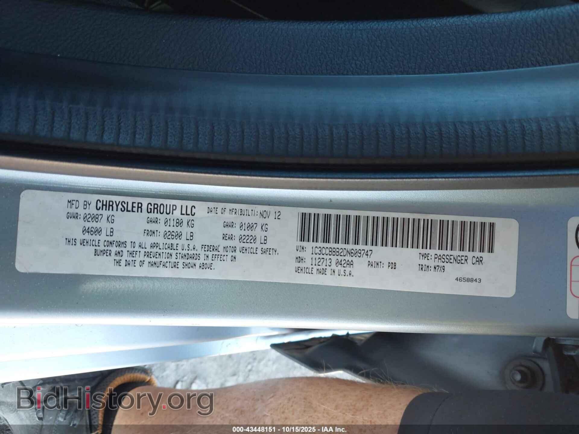 2013 CHRYSLER 200 - VIN: 1C3CCBBB2DN609747 - Photo 9