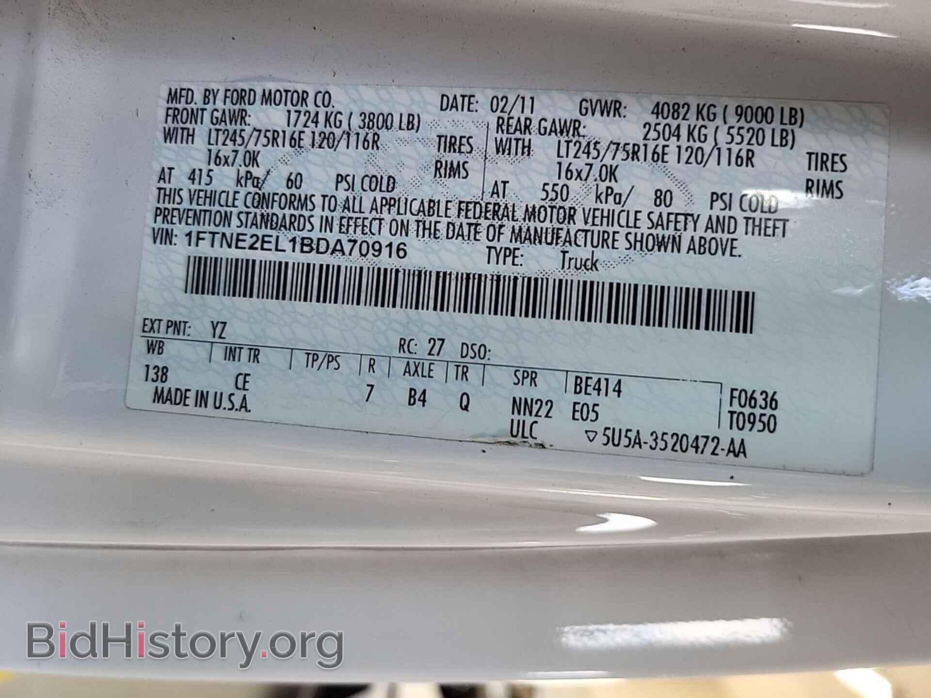 2011 FORD E-250 - VIN: 1FTNE2EL1BDA70916 - Photo 5