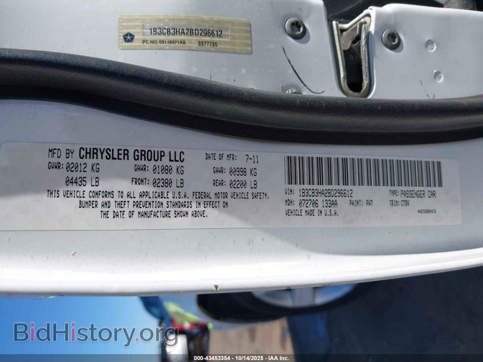 2011 DODGE CALIBER - VIN: 1B3CB3HA2BD296612 - Photo 9