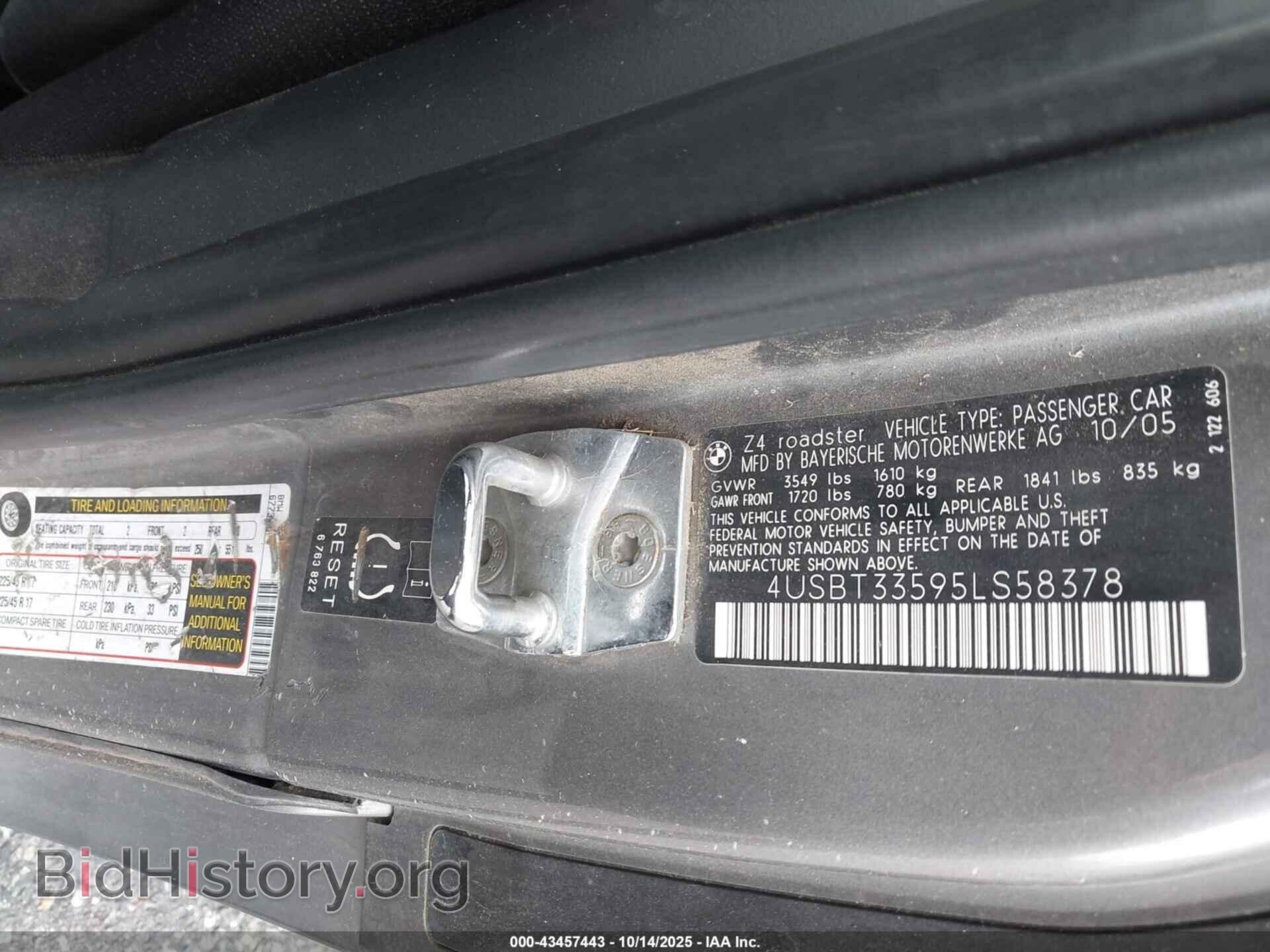 2005 BMW Z4 - VIN: 4USBT33595LS58378 - Фото 9