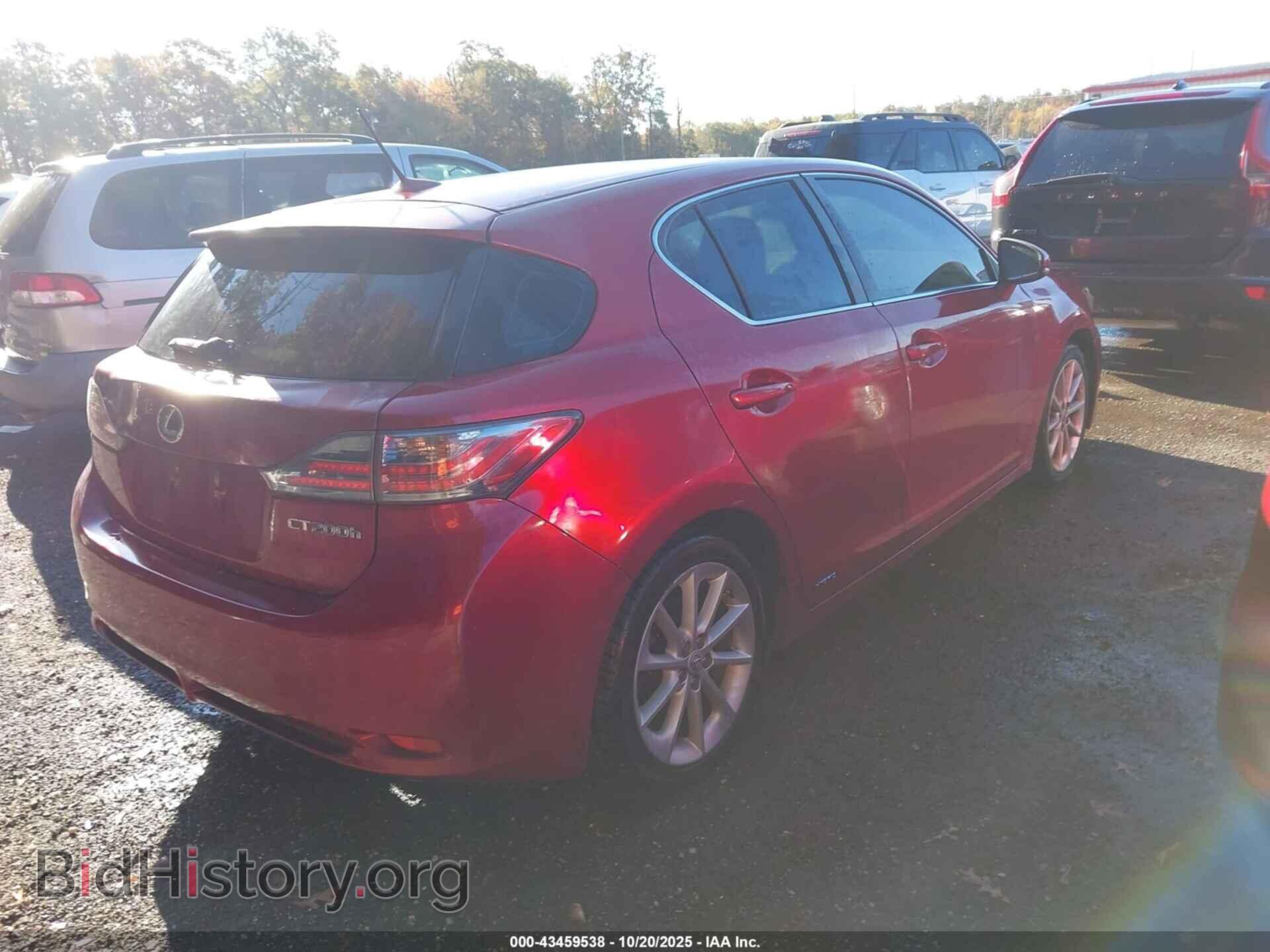 2012 LEXUS CT 200H - VIN: JTHKD5BHXC2087314 - Фото 4