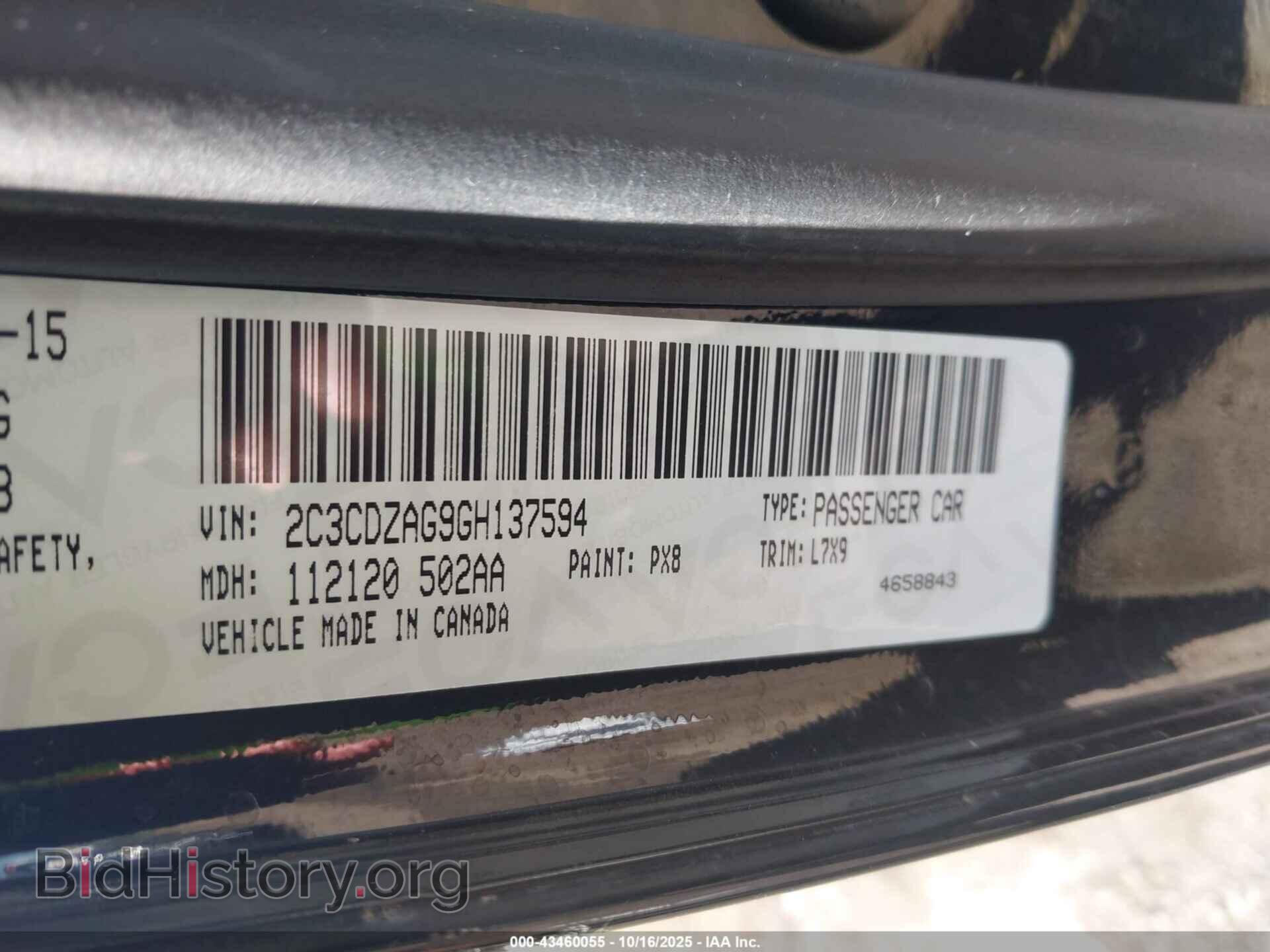 2016 DODGE CHALLENGER - VIN: 2C3CDZAG9GH137594 - Фото 9