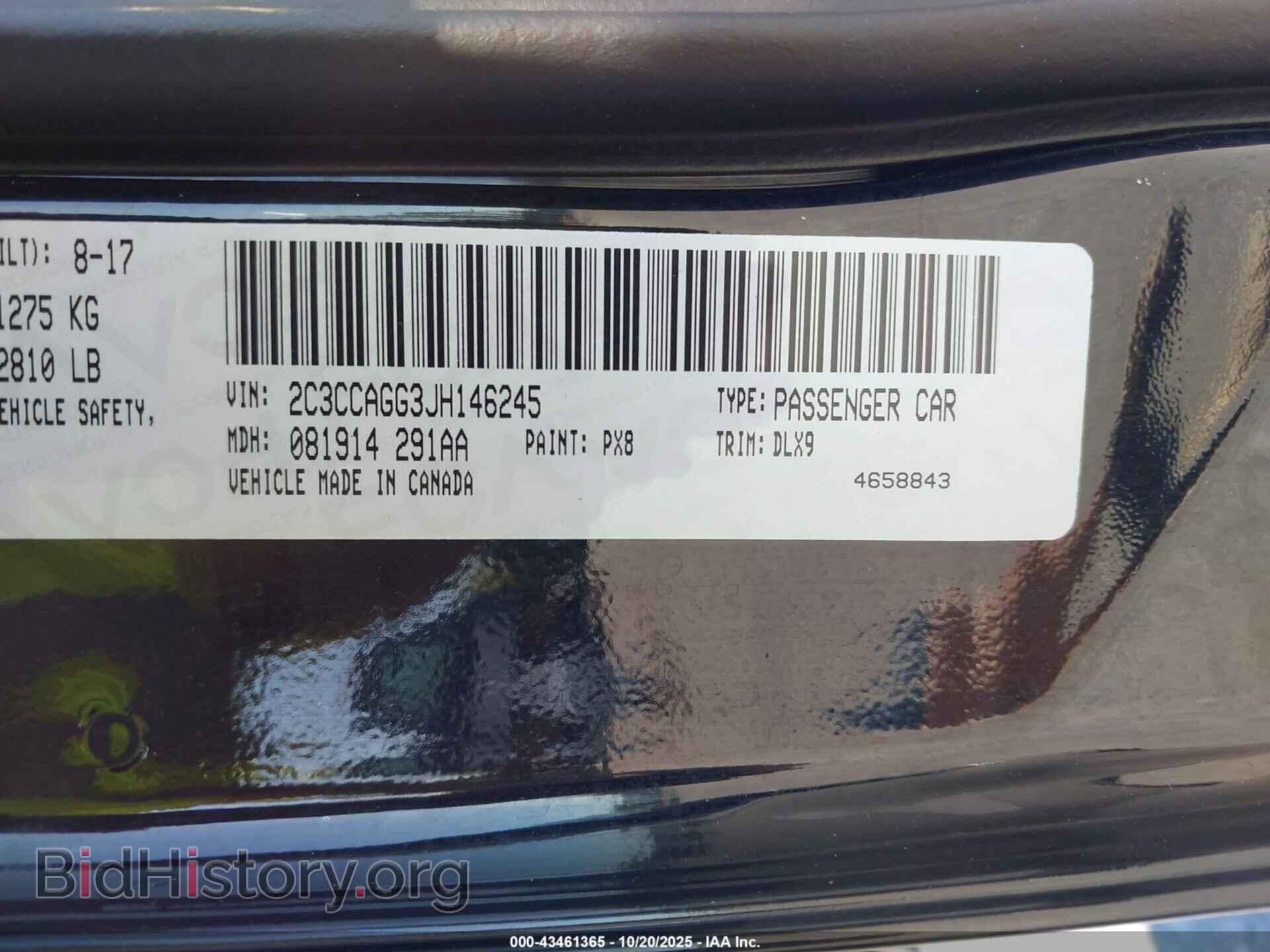 2018 CHRYSLER 300 - VIN: 2C3CCAGG3JH146245 - Фото 9