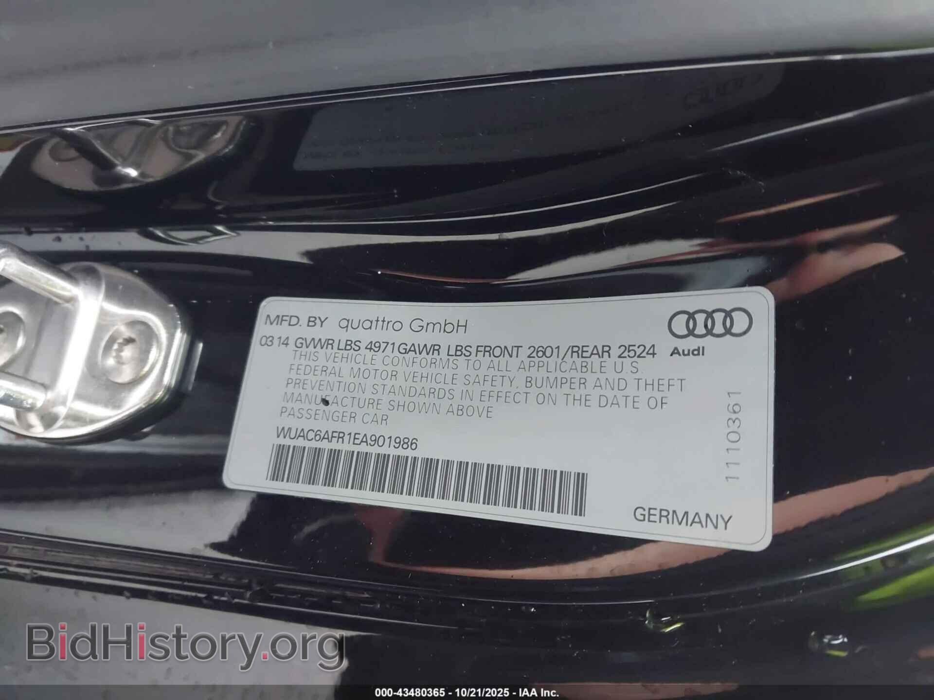 2014 AUDI RS 5 - VIN: WUAC6AFR1EA901986 - Фото 9
