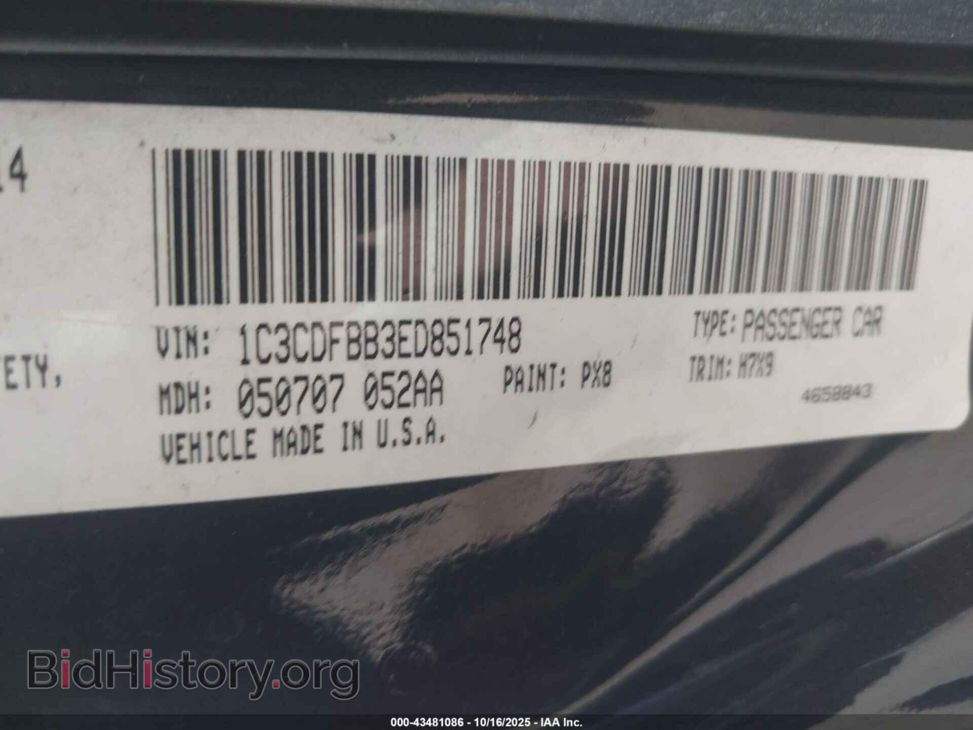 2014 DODGE DART - VIN: 1C3CDFBB3ED851748 - Photo 9