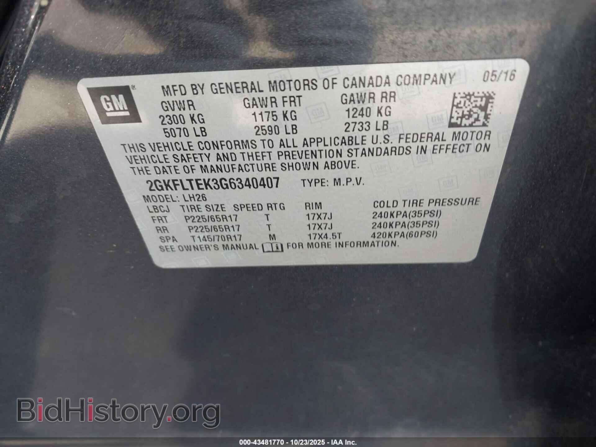 2016 GMC TERRAIN - VIN: 2GKFLTEK3G6340407 - Photo 9