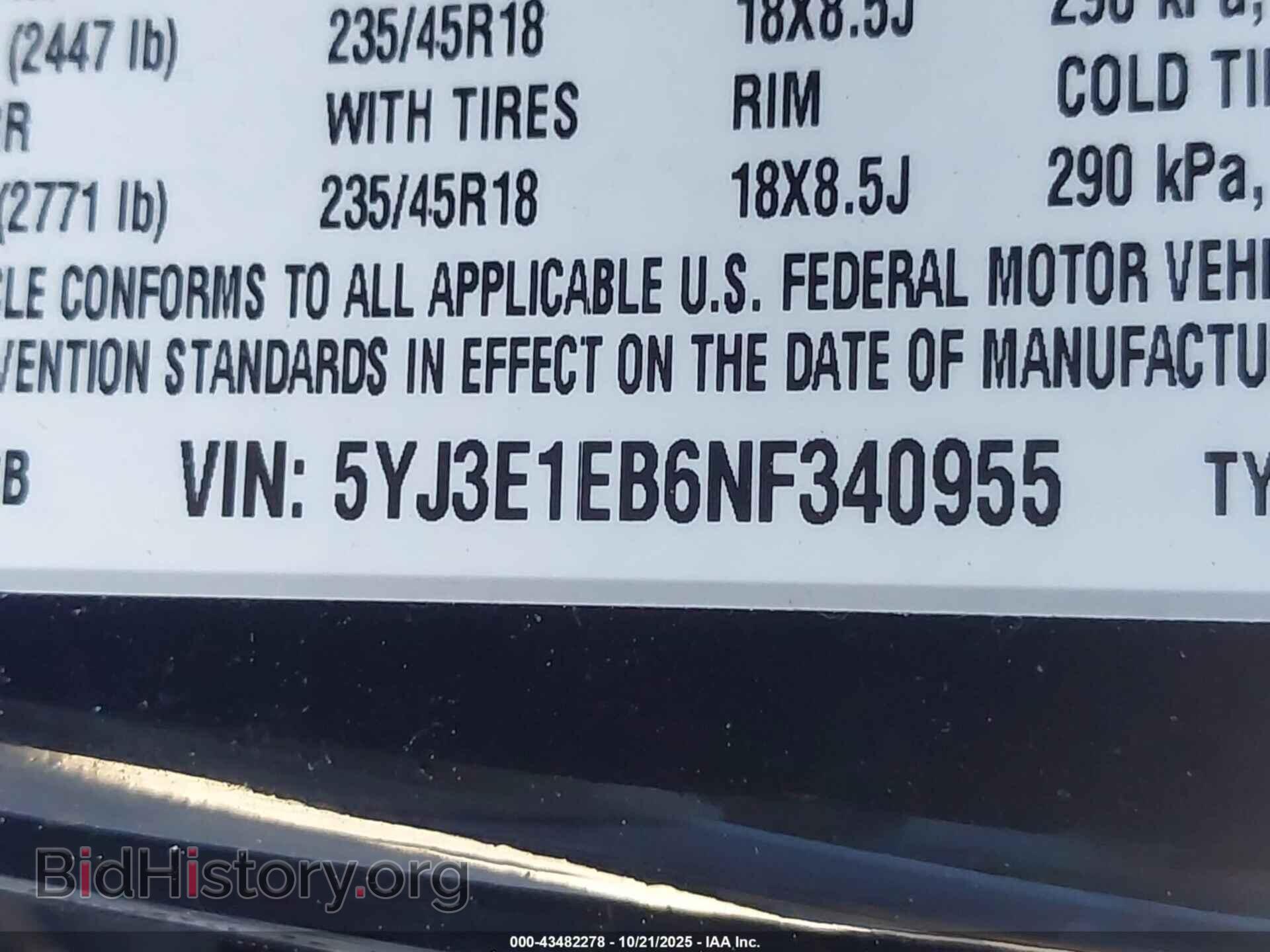 2022 TESLA MODEL 3 - VIN: 5YJ3E1EB6NF340955 - Фото 9