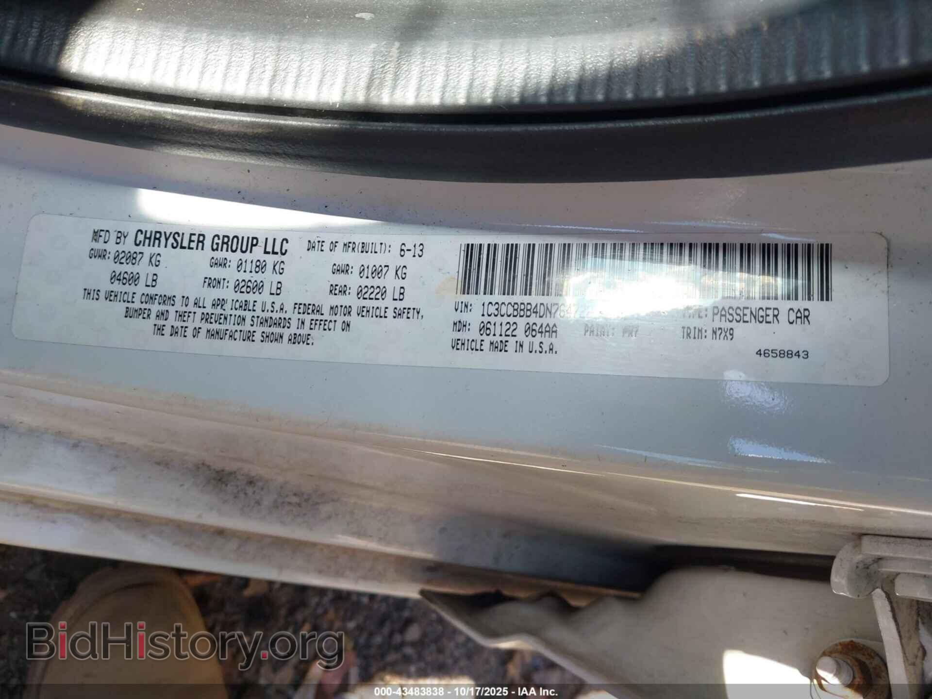 2013 CHRYSLER 200 - VIN: 1C3CCBBB4DN764722 - Photo 9