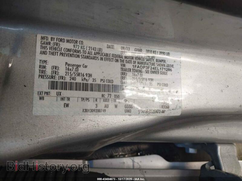 2014 Ford FOCUS (VIN 1FADP3F24EL171286) — фото 9 из 11