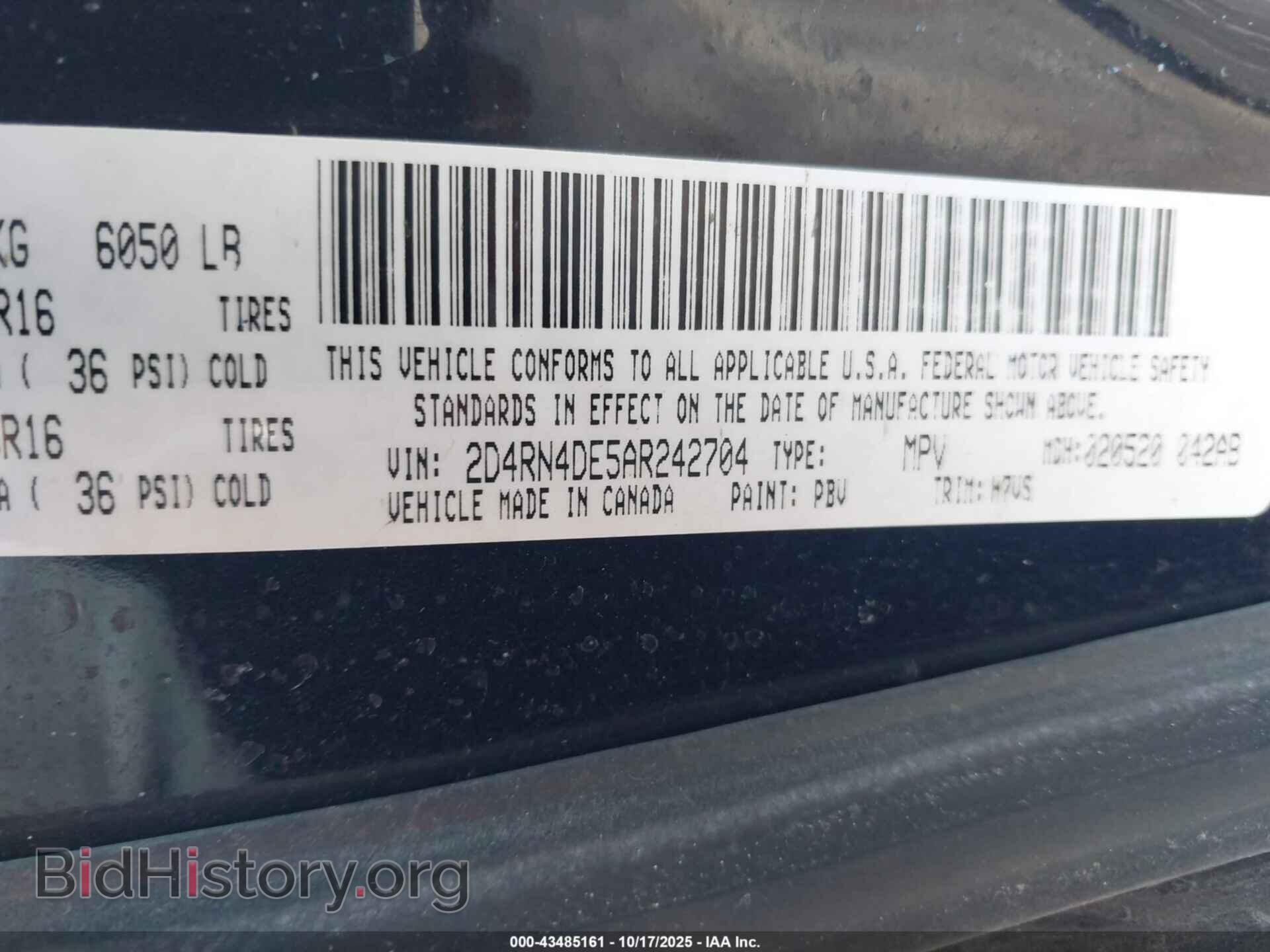 2010 DODGE GRAND CARAVAN - VIN: 2D4RN4DE5AR242704 - Фото 9
