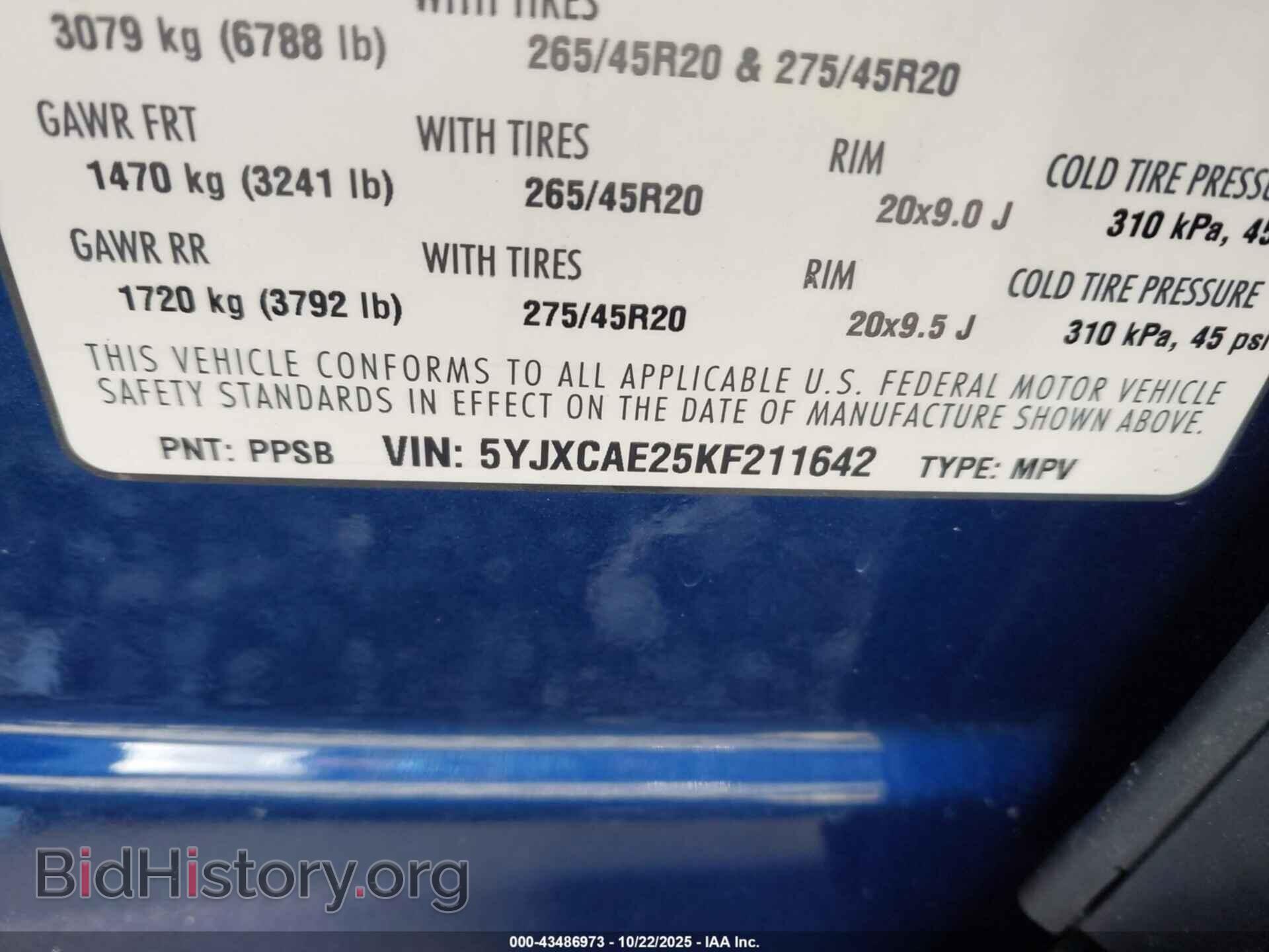 2019 TESLA MODEL X - VIN: 5YJXCAE25KF211642 - Photo 8