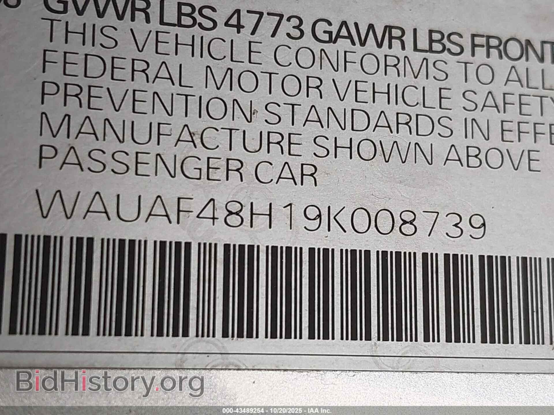 2009 AUDI A4 - VIN: WAUAF48H19K008739 - Фото 9