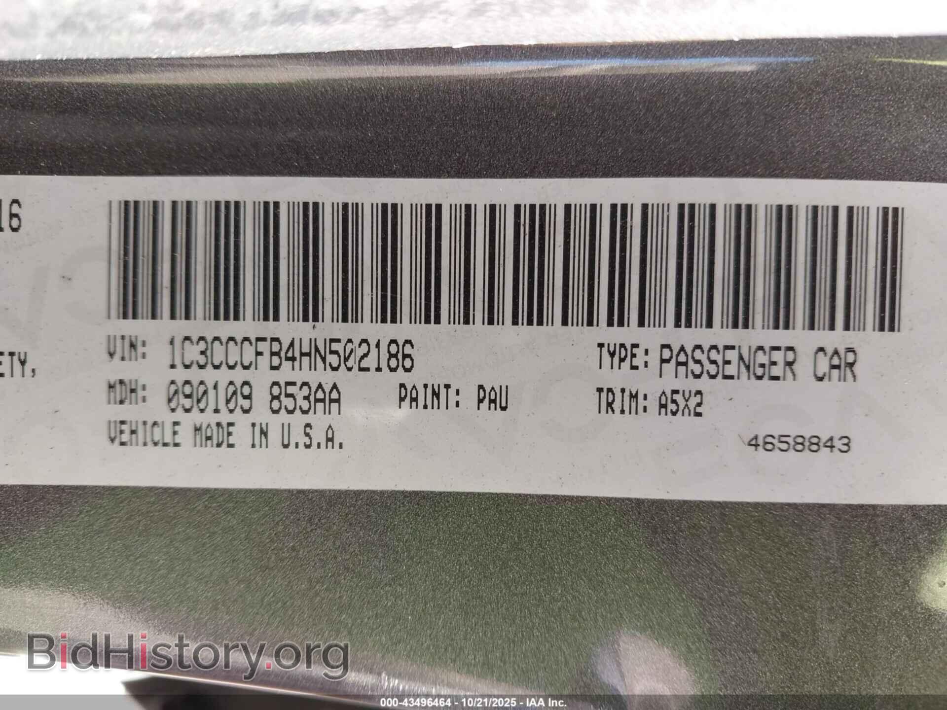2017 CHRYSLER 200 - VIN: 1C3CCCFB4HN502186 - Фото 9