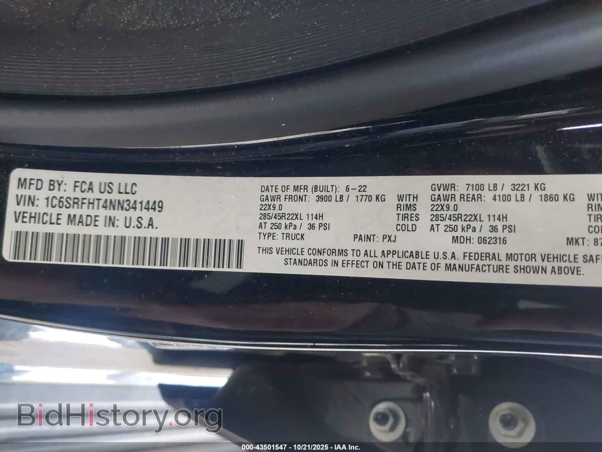 2022 RAM 1500 - VIN: 1C6SRFHT4NN341449 - Фото 9