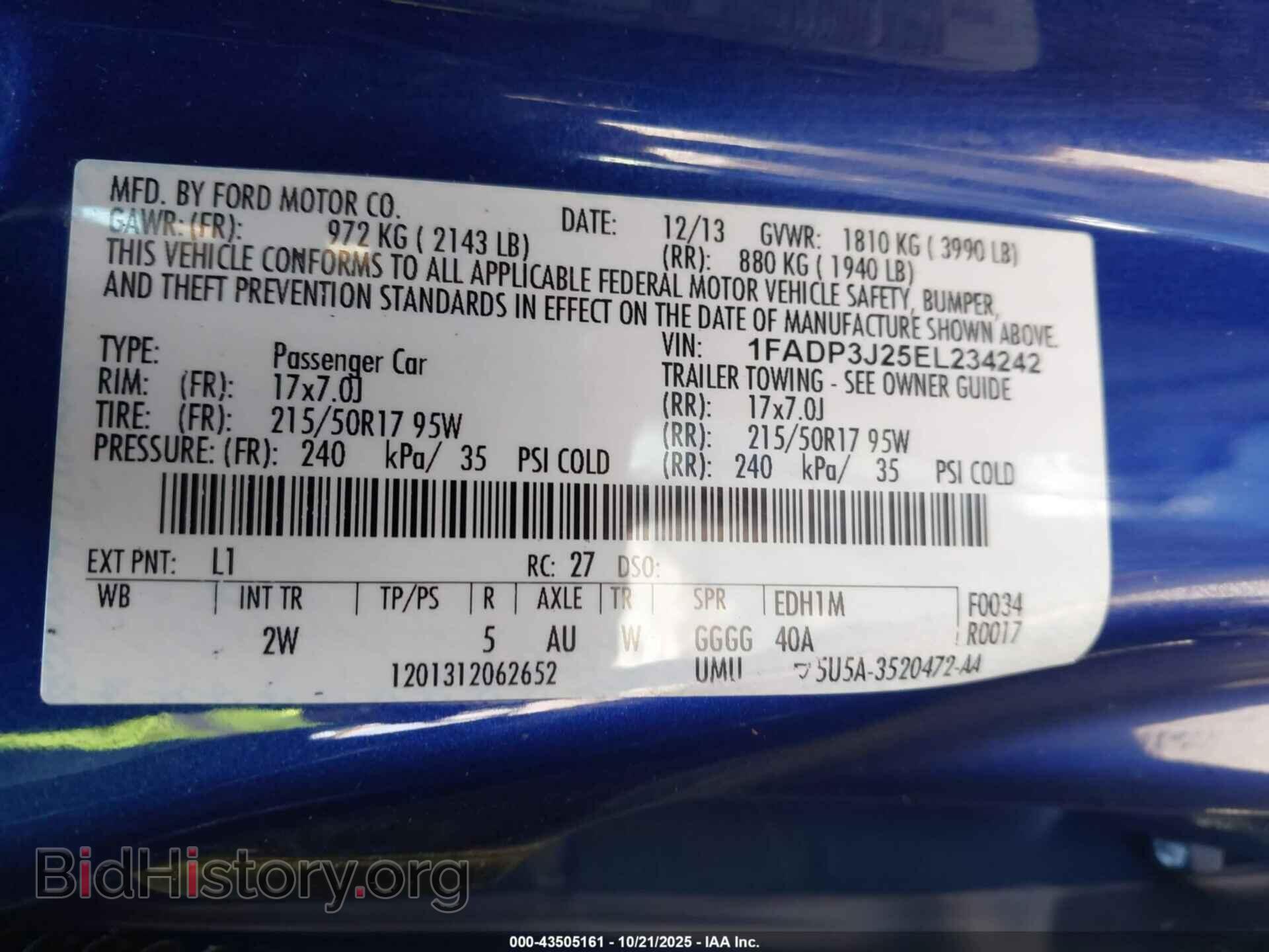 2014 FORD FOCUS - VIN: 1FADP3J25EL234242 - Photo 9
