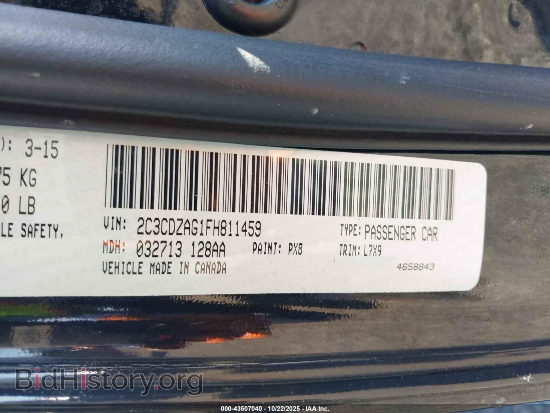 2015 DODGE CHALLENGER - VIN: 2C3CDZAG1FH811459 - Photo 9