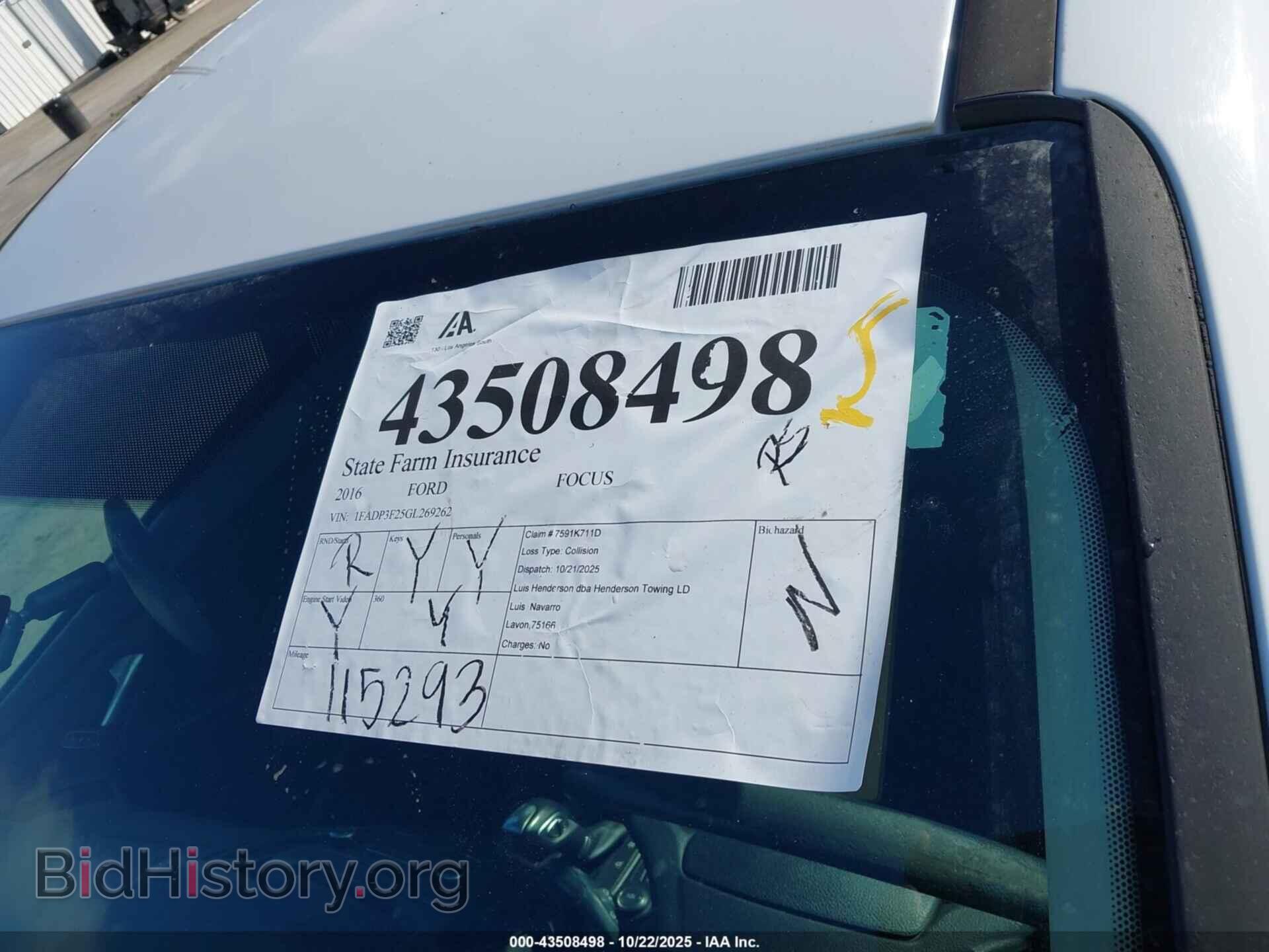 2016 FORD FOCUS - VIN: 1FADP3F25GL269262 - Фото 17