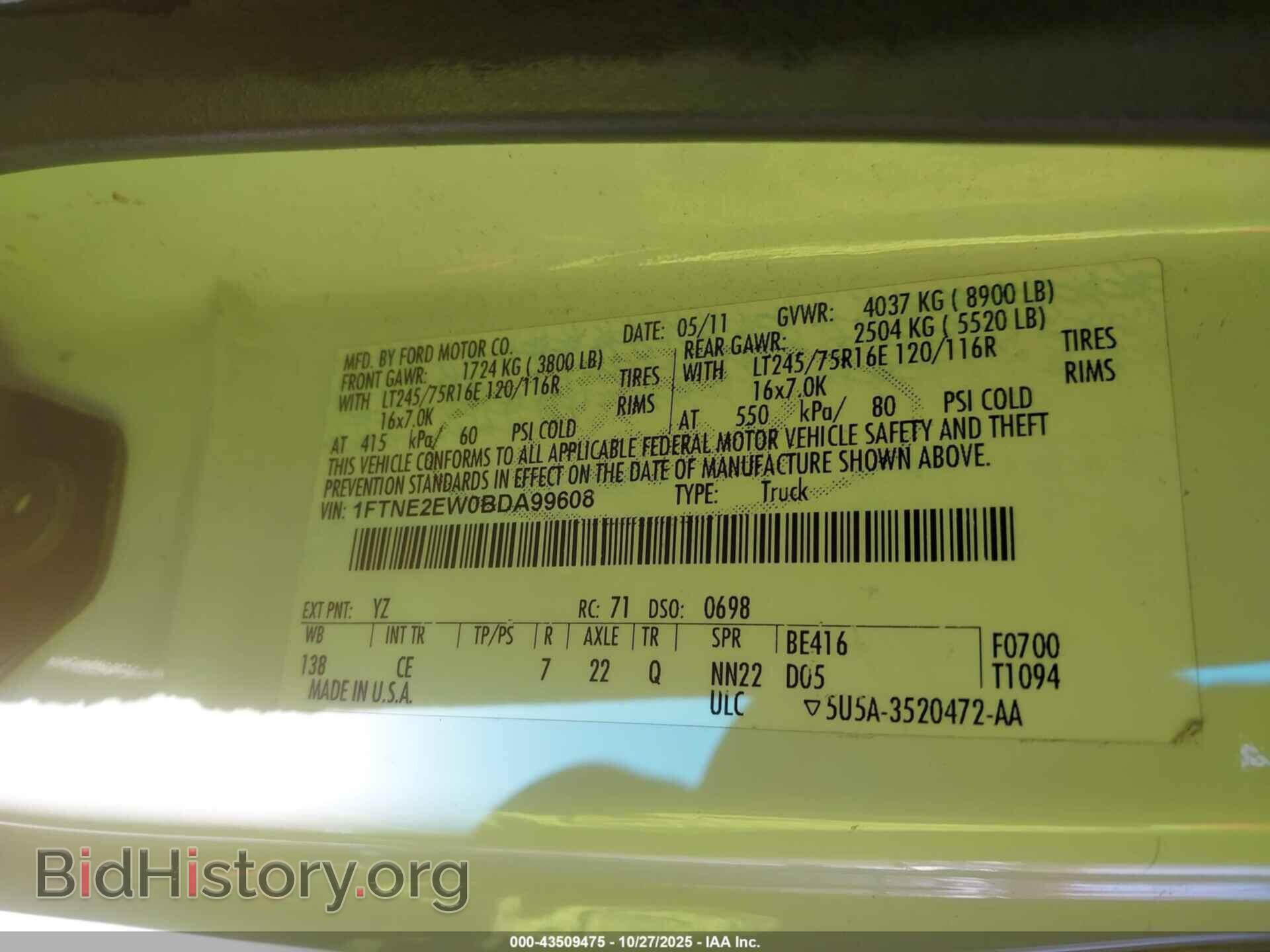 2011 FORD E-250 - VIN: 1FTNE2EW0BDA99608 - Photo 4